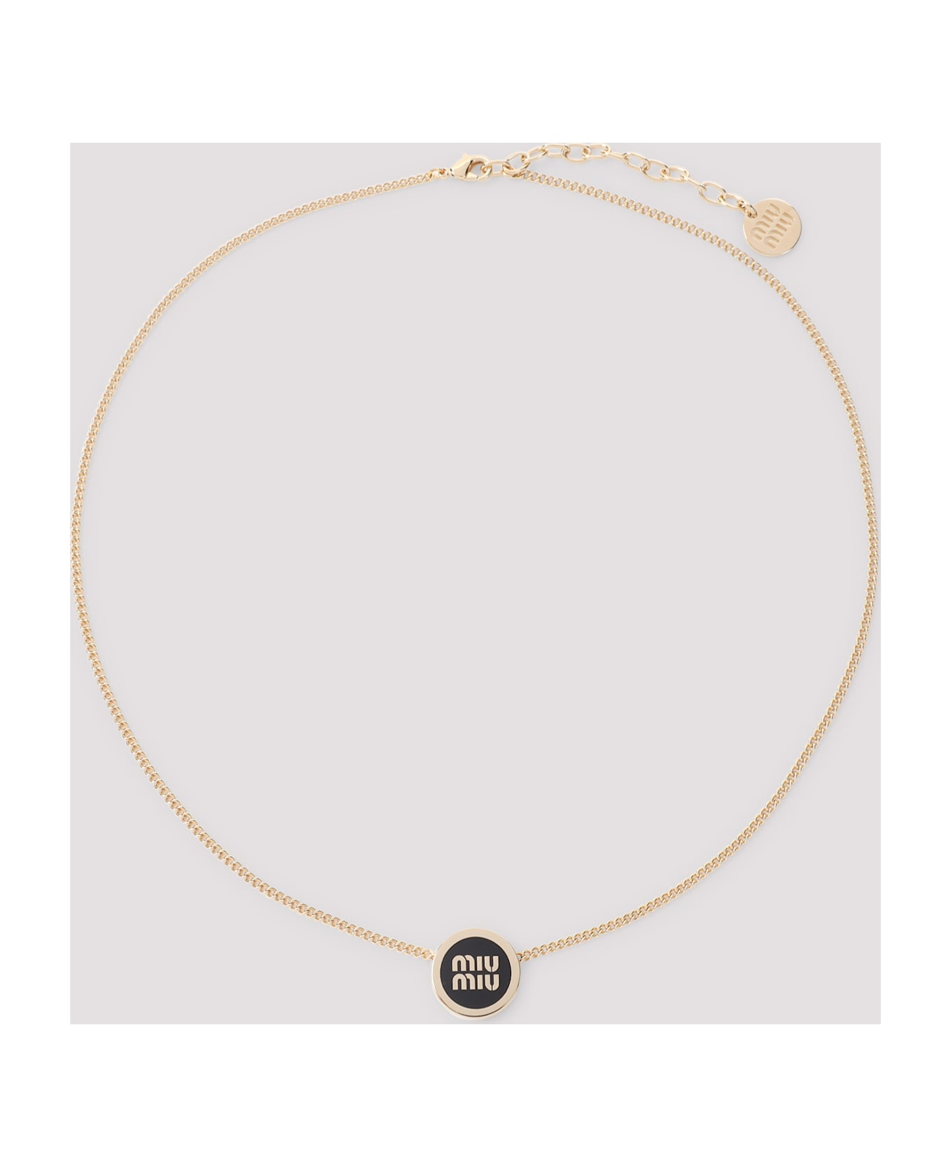 Miu Miu Brass Necklace - Nero