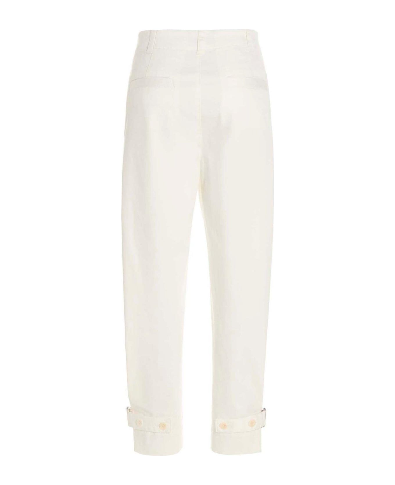 Proenza Schouler White Label Cropped Twill Trousers - White