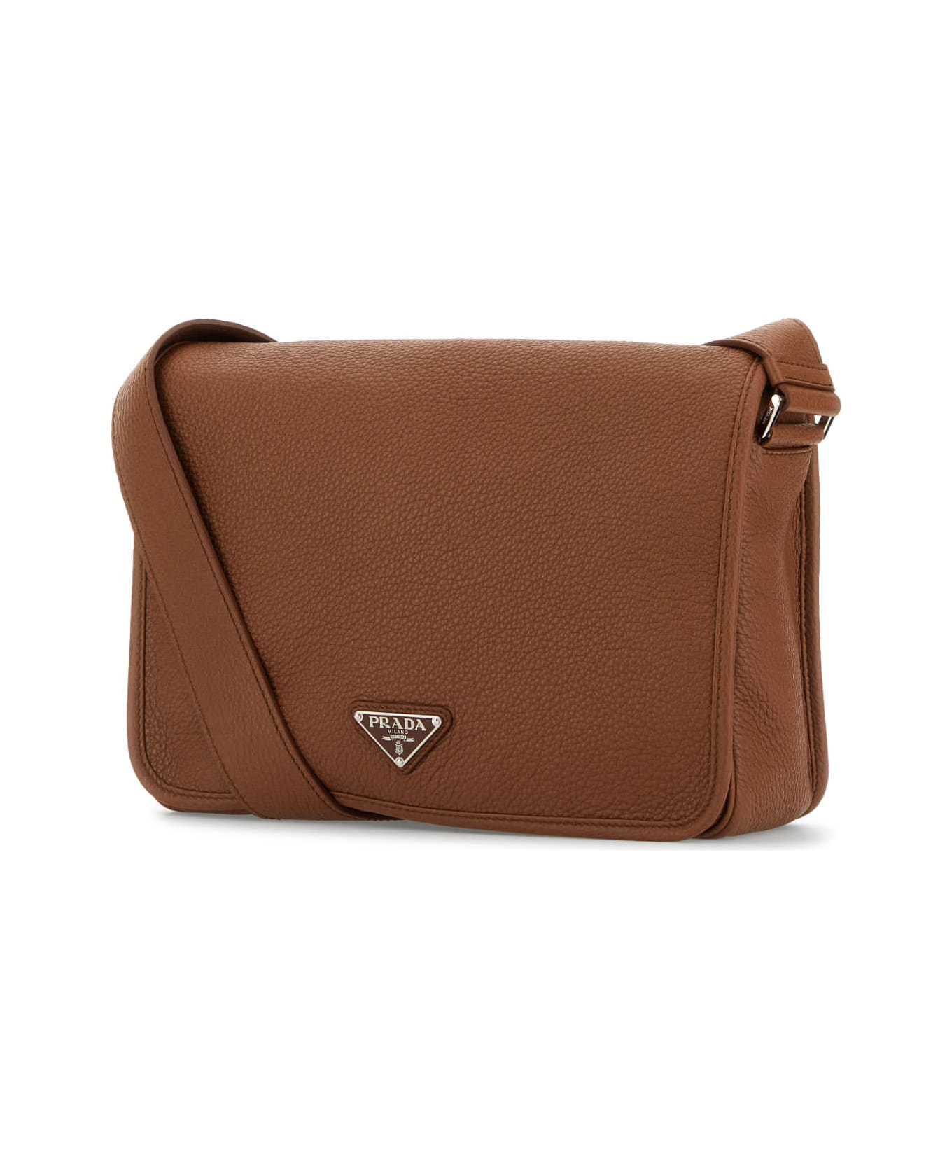 Prada Caramel Leather Crossbody Bag - COGNAC