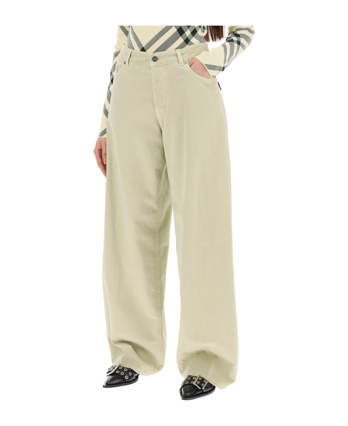 Haikure Bethany Drill Pants In Italian - PALE OLIVE (Green)