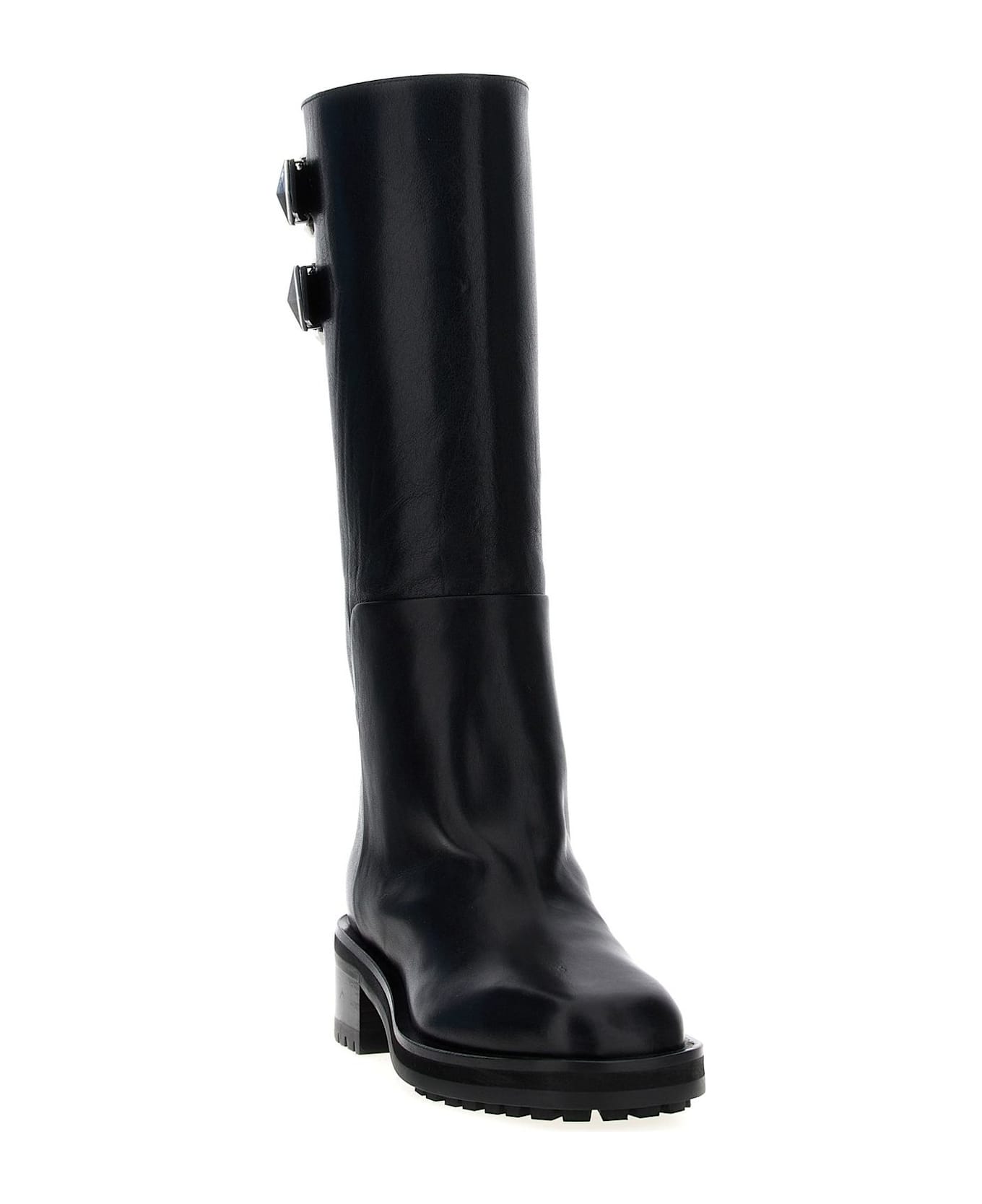 Jimmy Choo Brooklyn Buckle Boots - BLACK