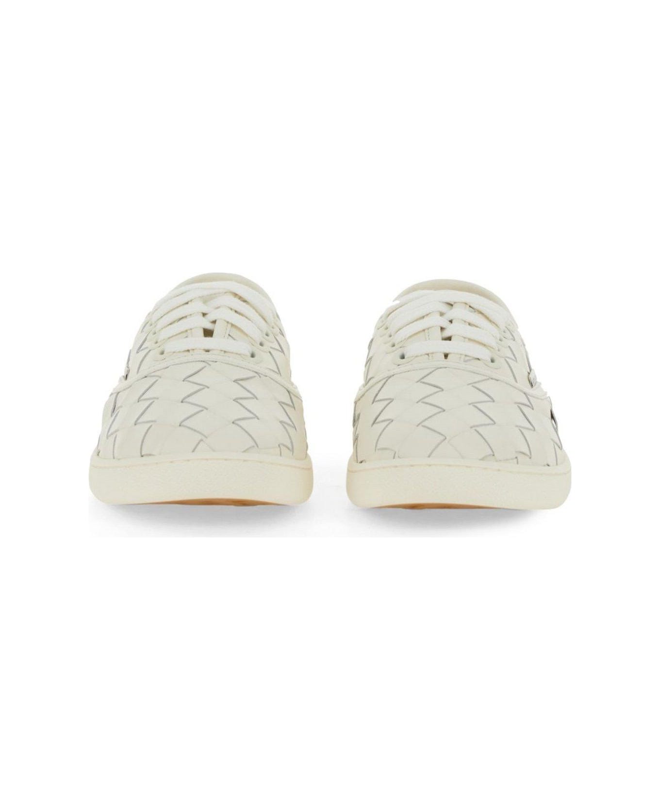 Bottega Veneta Sawyer Laceup Sneakers - WHITE