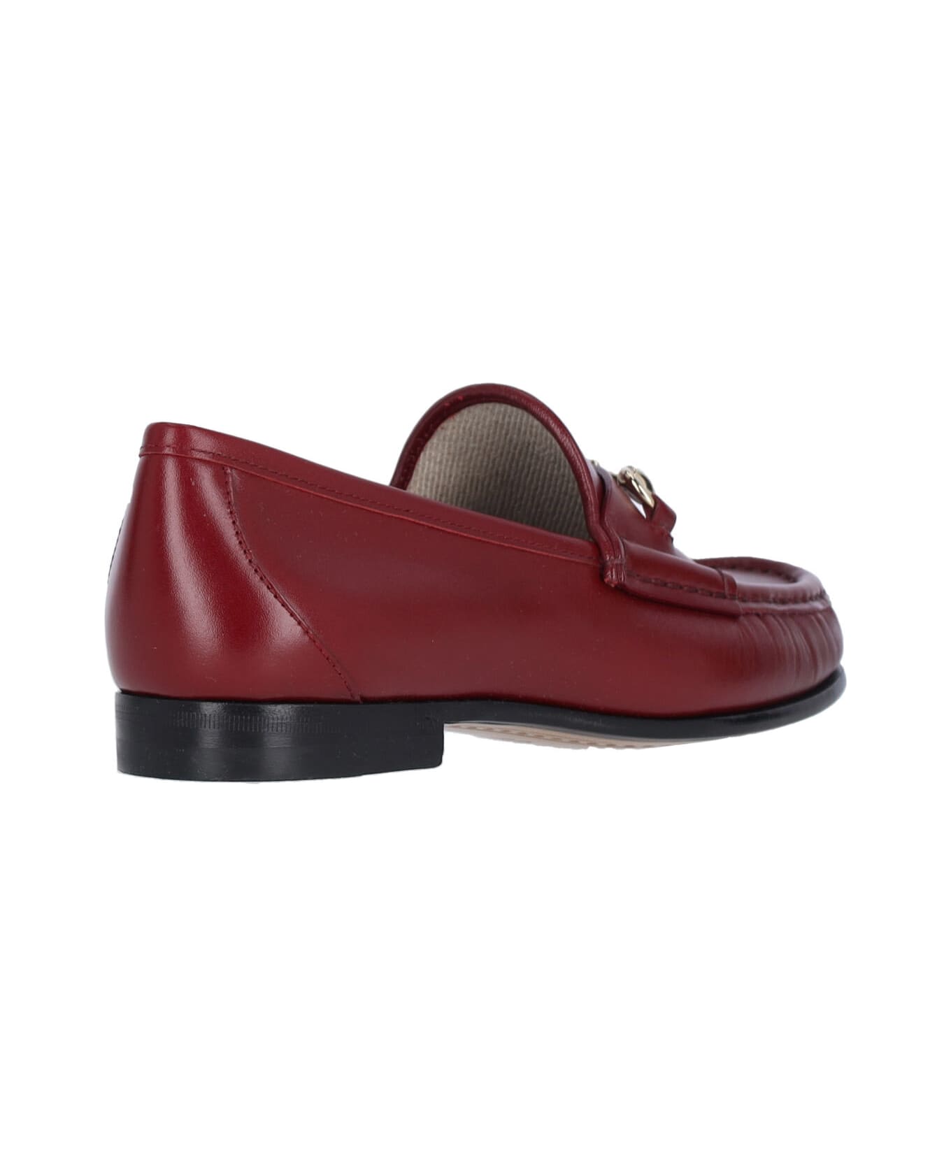 Gucci Logo Loafers - Red