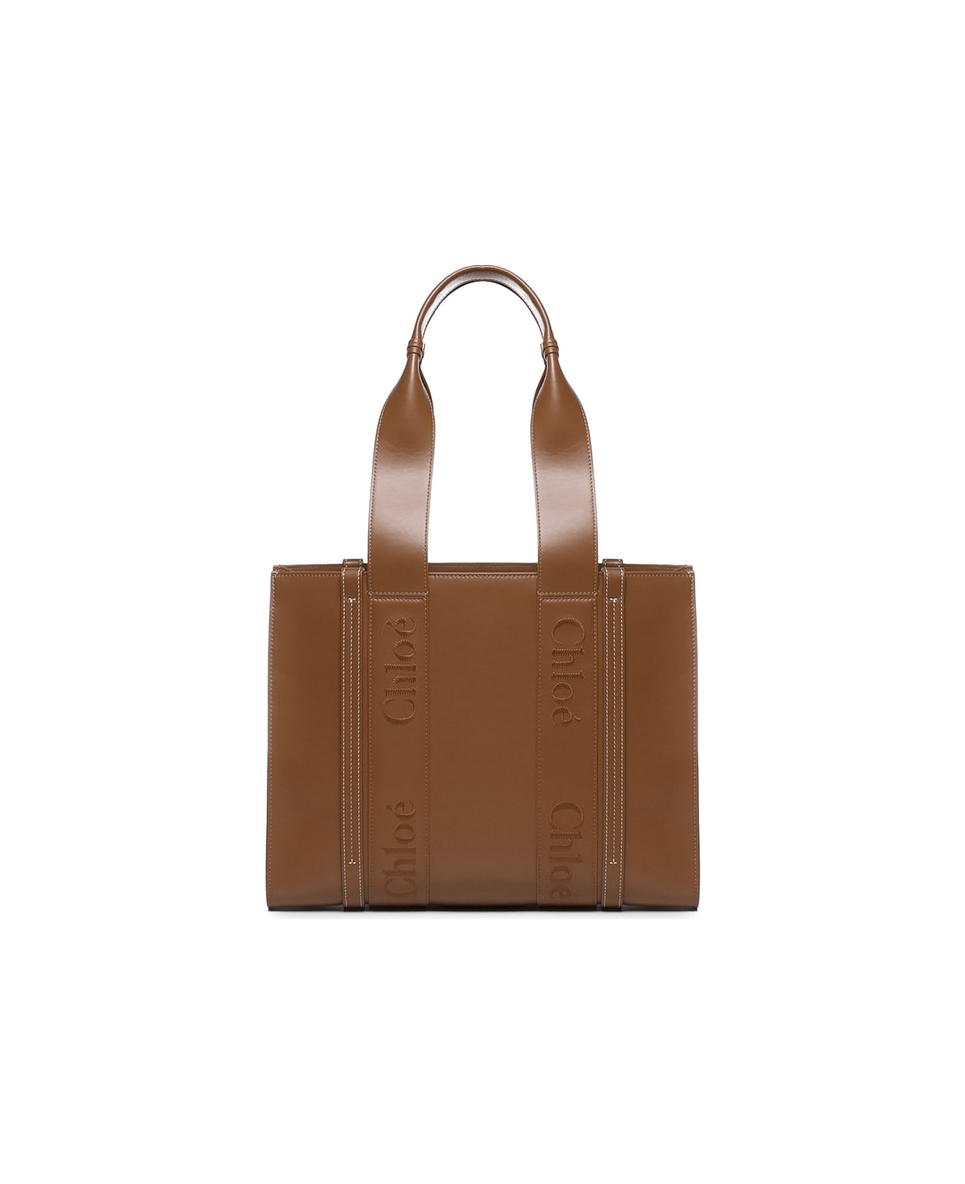 Chloé 'woody' Midi Tote Bag - Brown