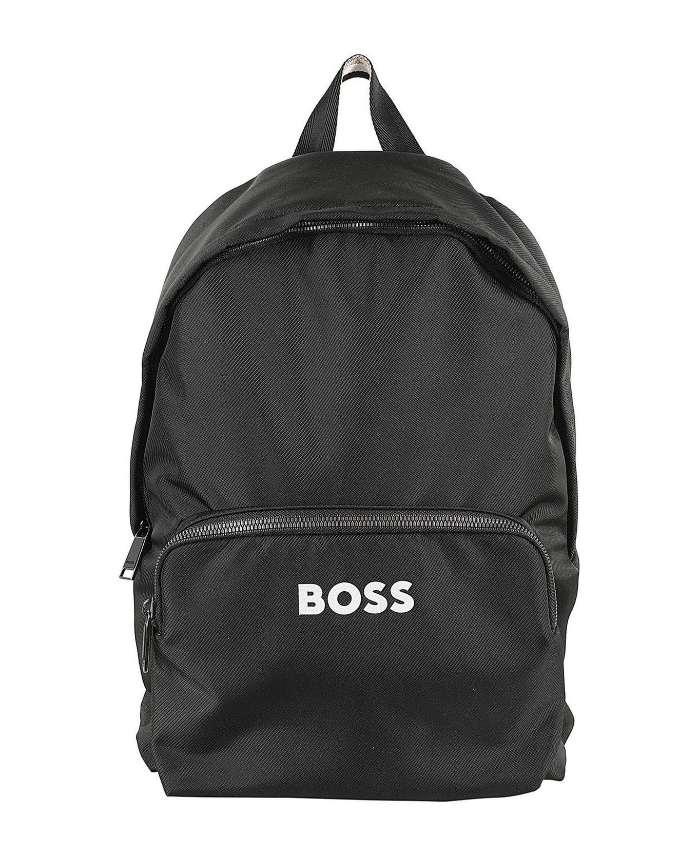 Hugo Boss Contrast Logo Backpack - Black