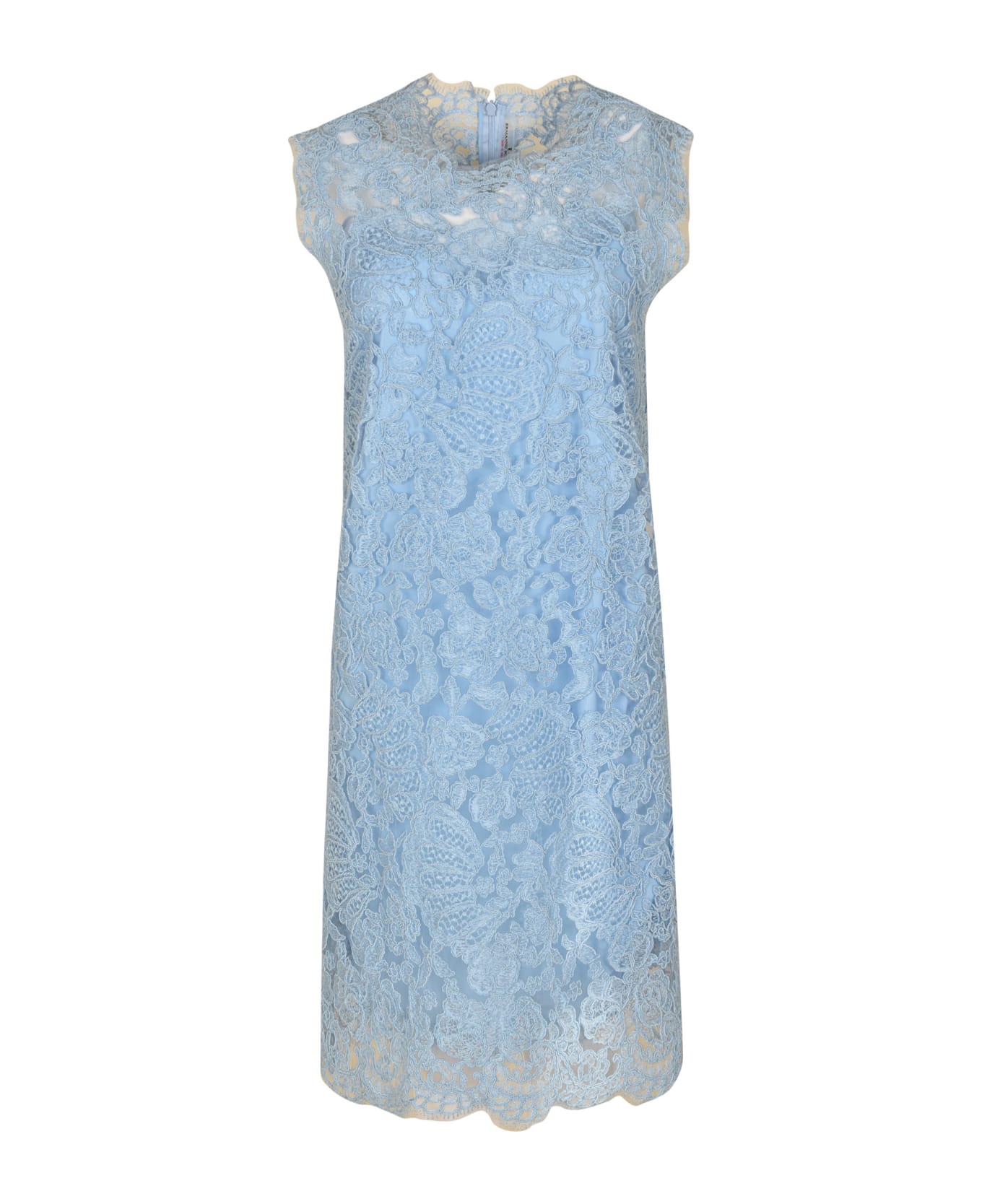 Ermanno Scervino Floral Dress - sky blue