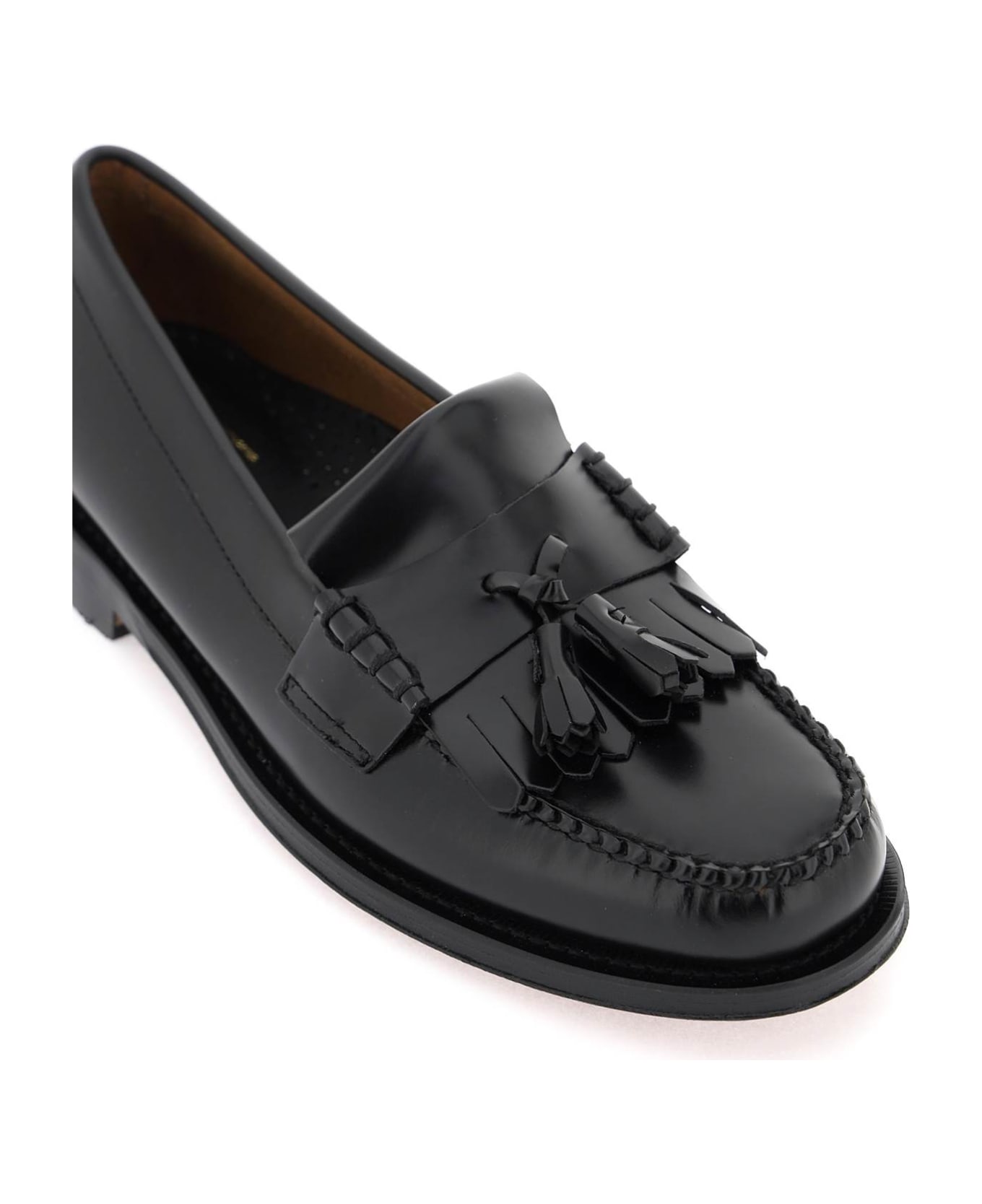 G.H.Bass & Co. Esther Kiltie Weejuns Loafers In Brushed Leather - BLACK (Black) ローファー＆デッキシューズ