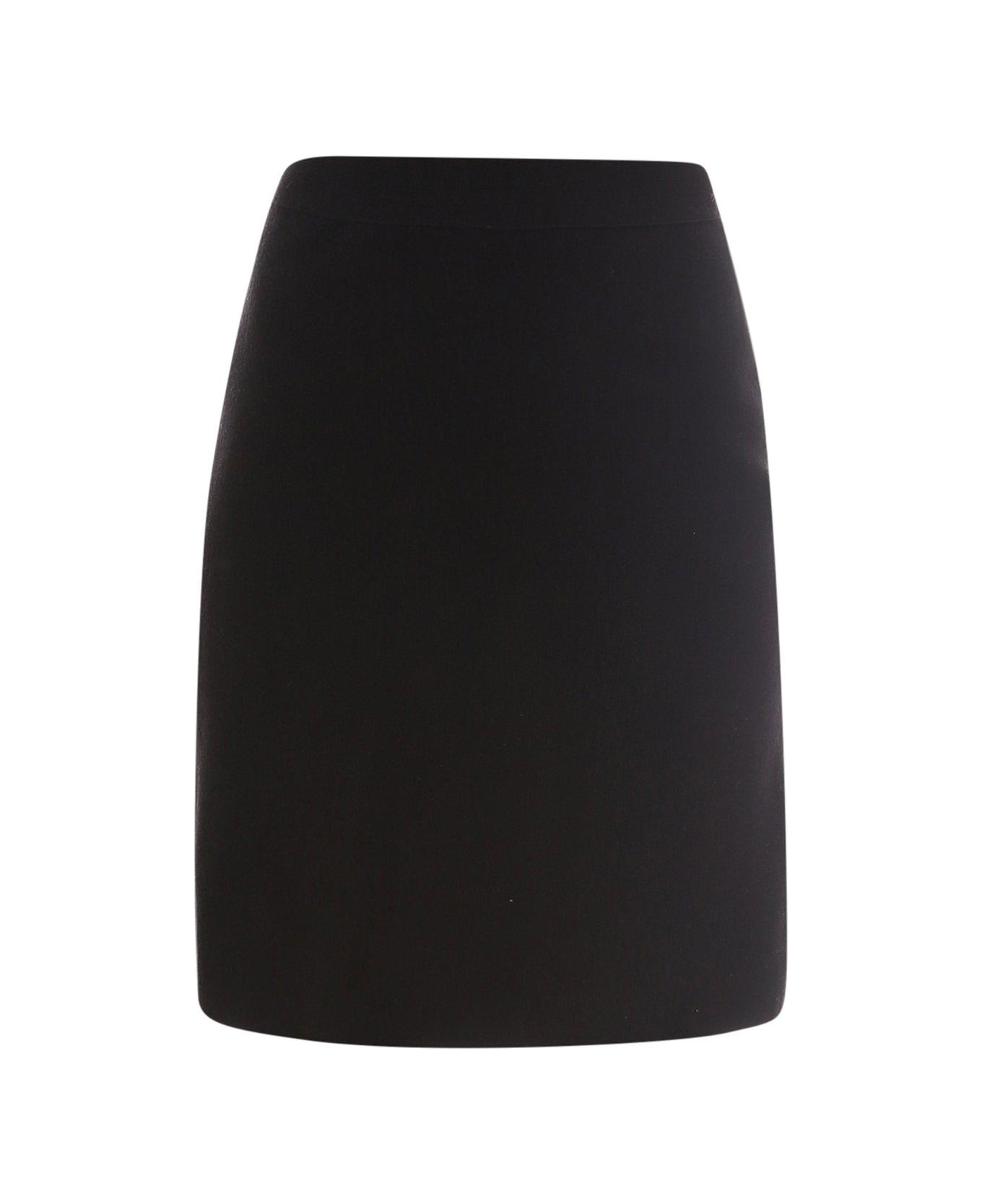 Bottega Veneta A-line Ruffled Skirt - BLACK