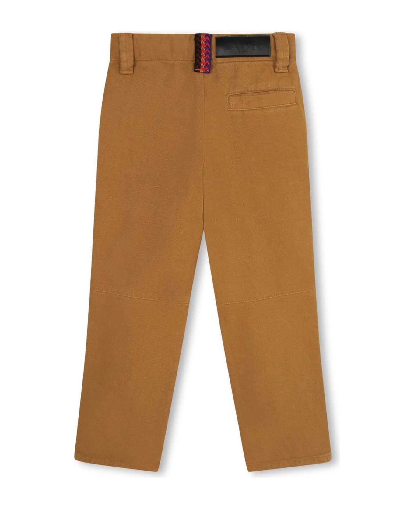 Lanvin Butterscotch Brown Cotton Trousers - Beige