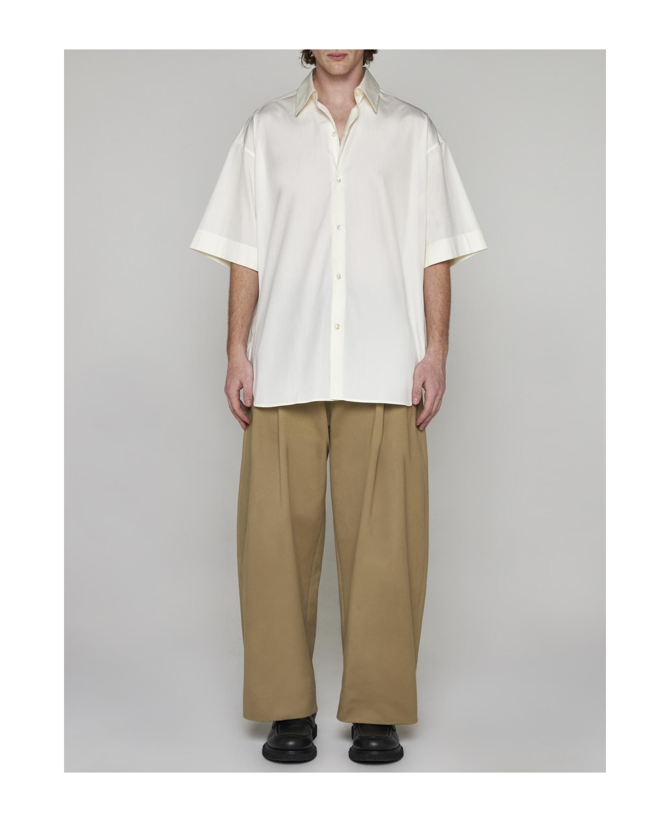 Studio Nicholson Sorono Oversized Cotton Shirt - WHITE