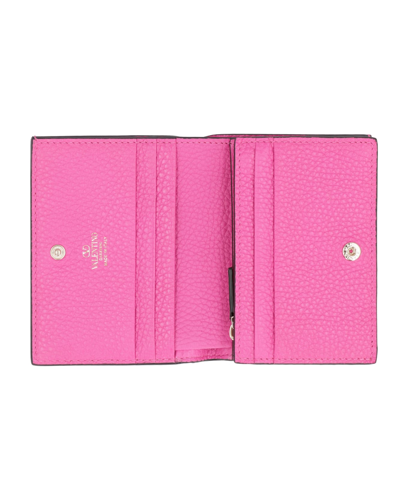 Valentino Garavani - Rockstud Small Leather Flap-over Wallet - Pink Pp