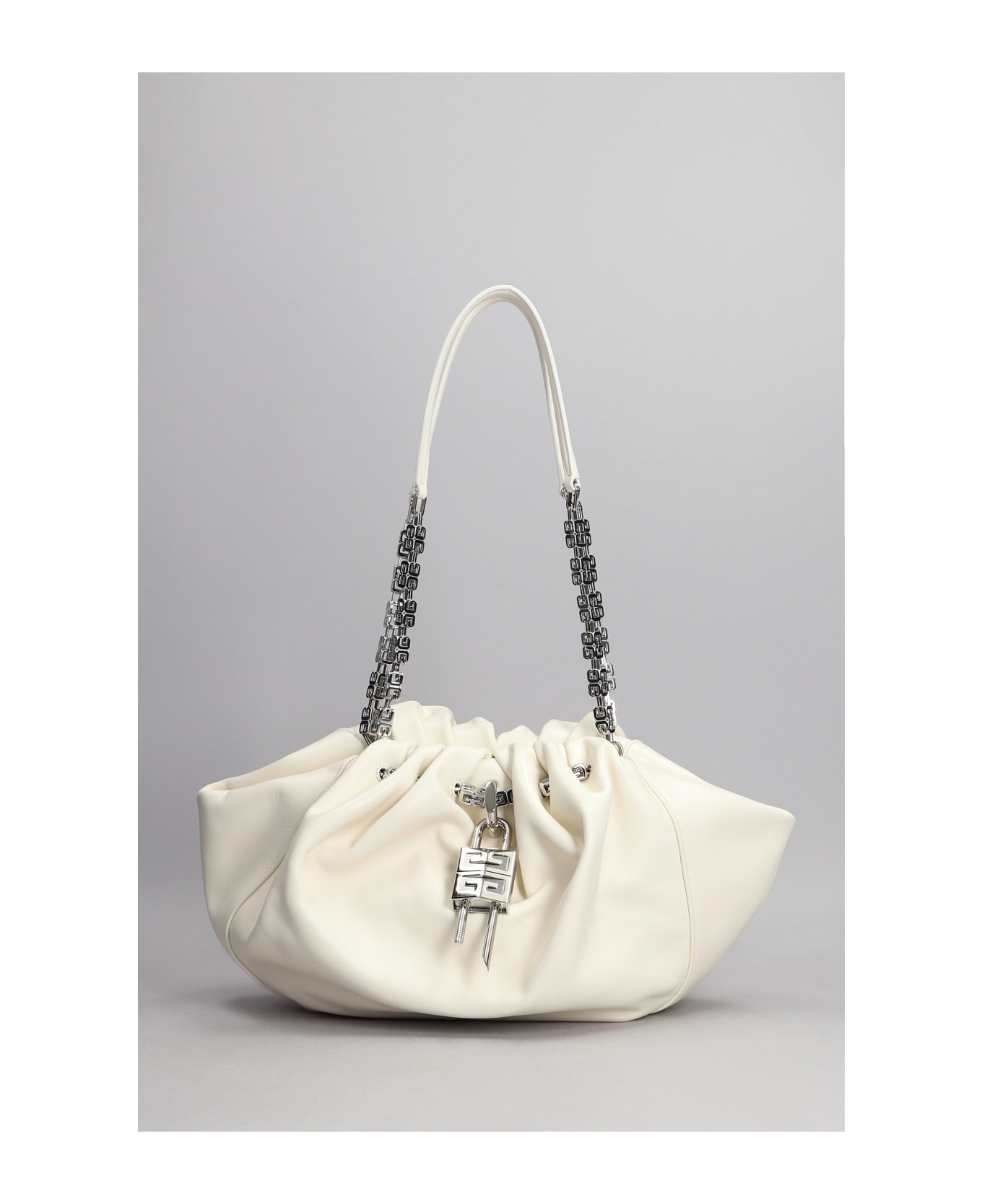 Givenchy Kenny Shoulder Bag In White Leather - white