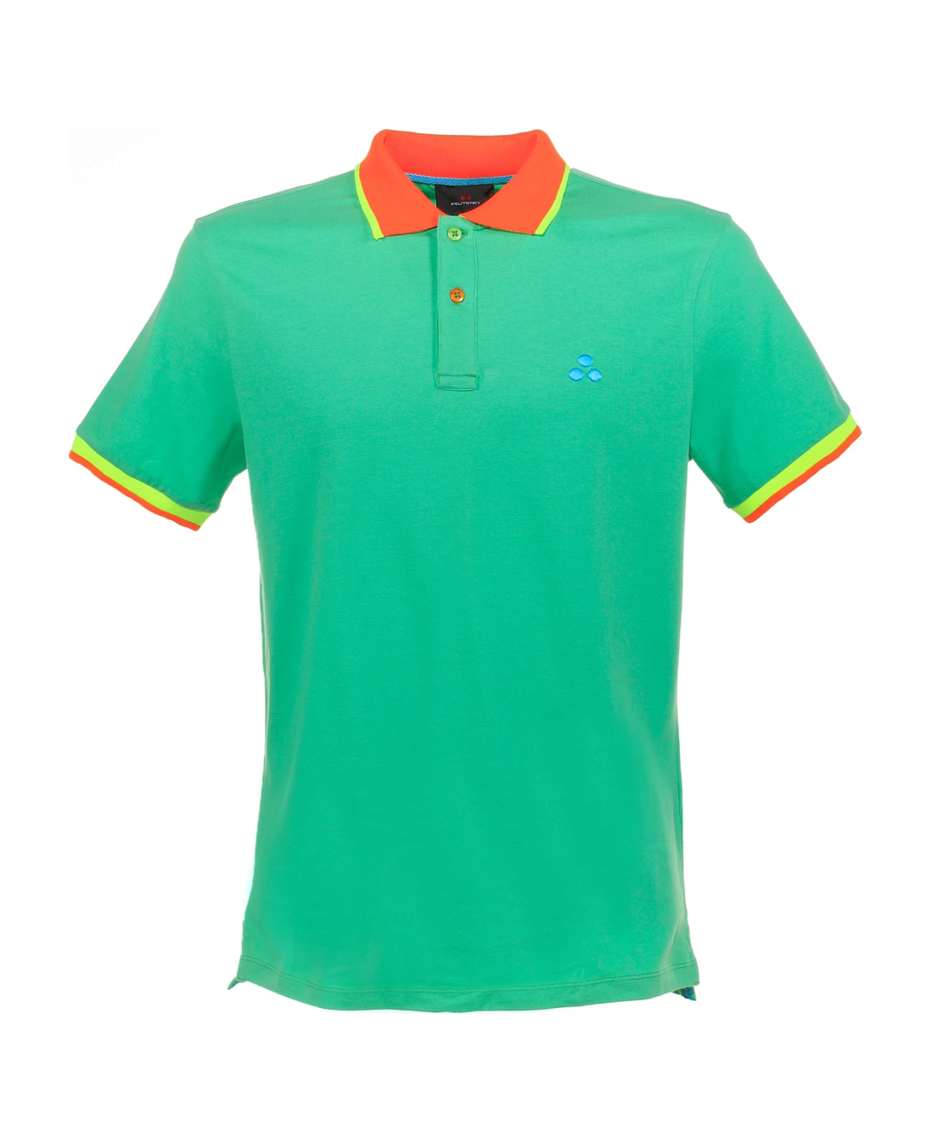 Peuterey Polo Shirt With Contrasting Details - VERDE