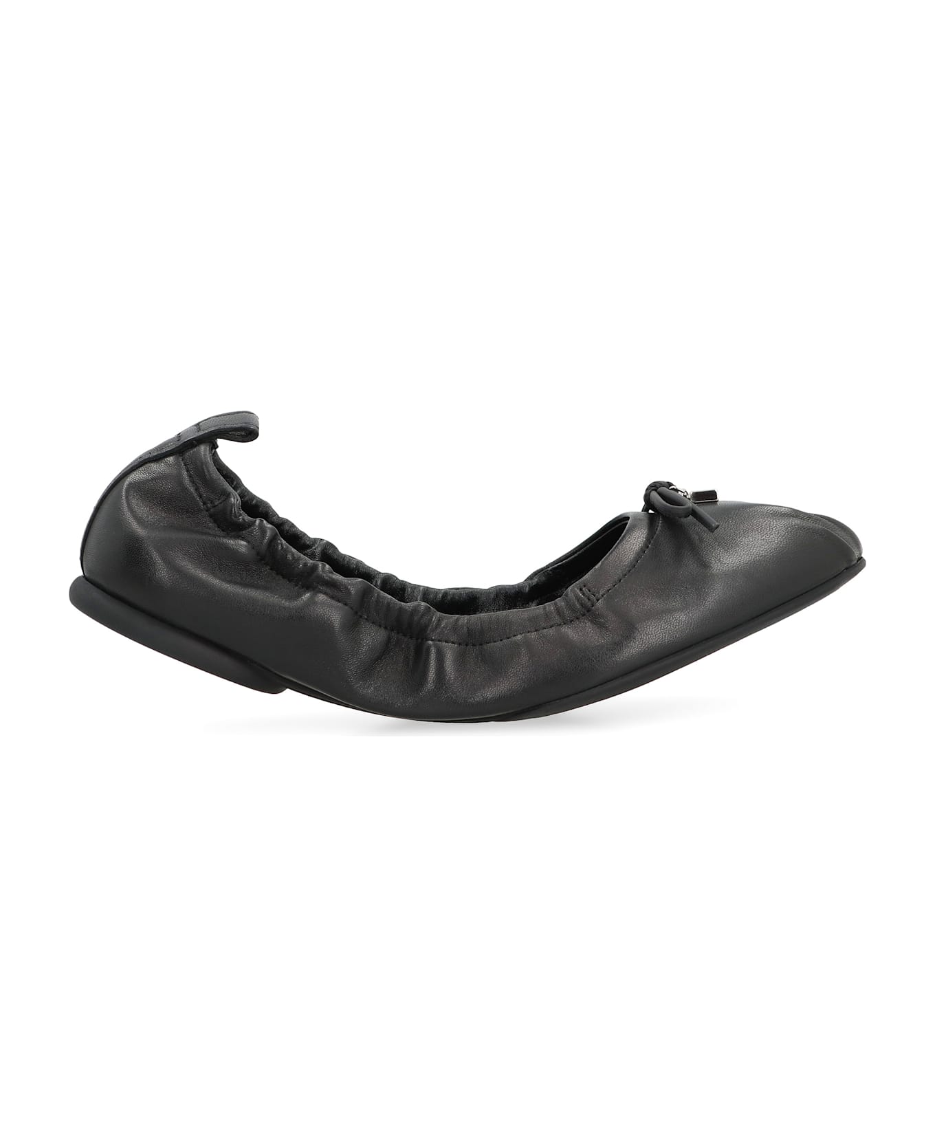 Hogan H684 Leather Ballet Flats - Black