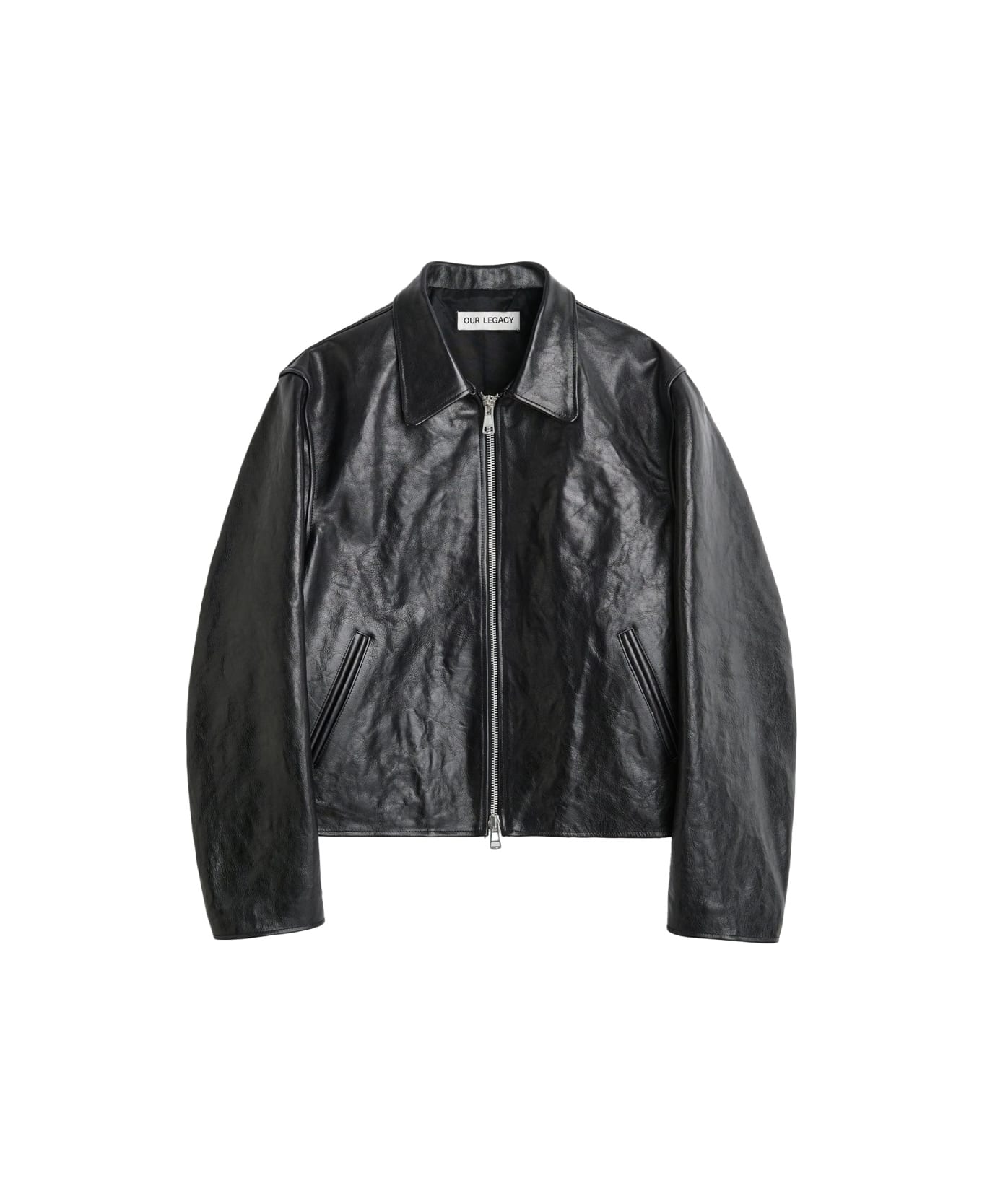 Our Legacy Mini Leather Jacket - BLACK