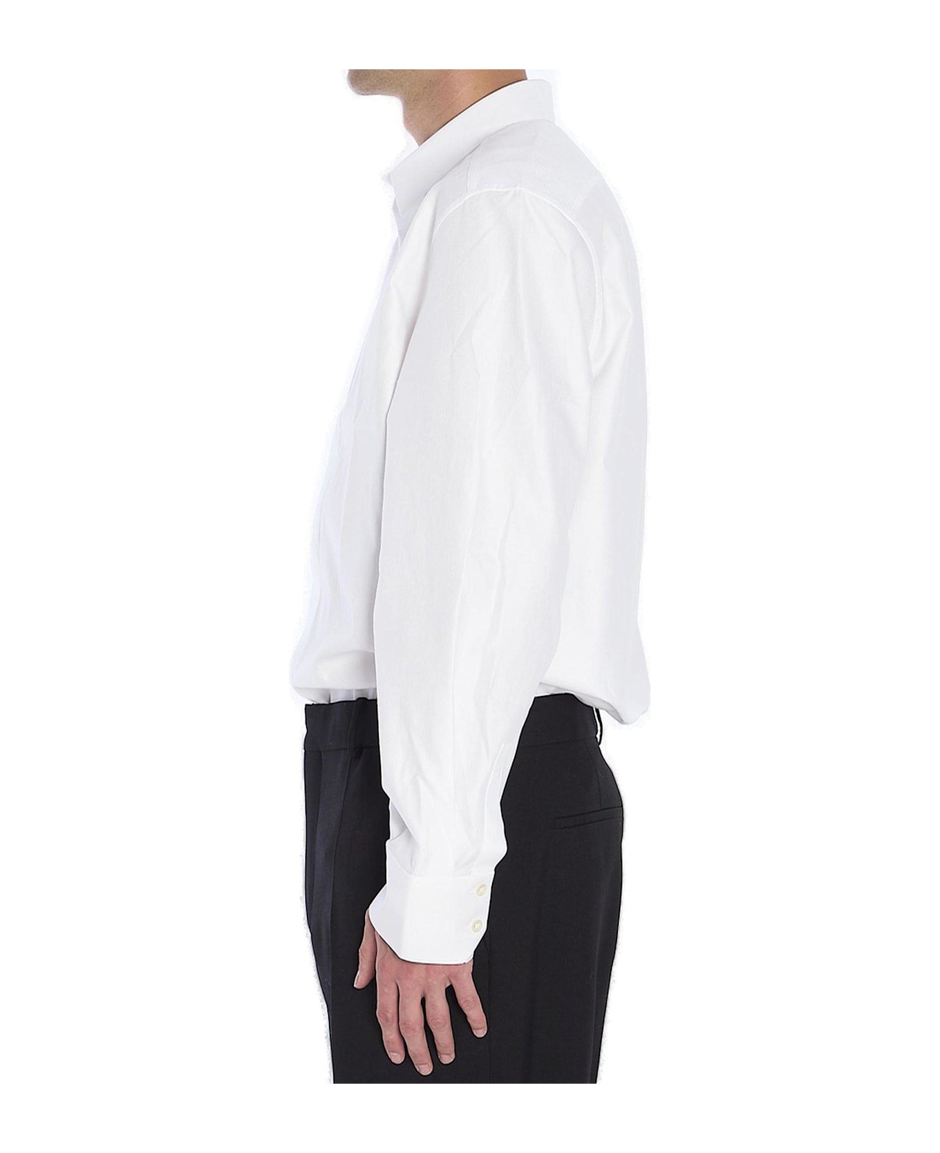 Saint Laurent Striped Button-up Shirt - Bianco