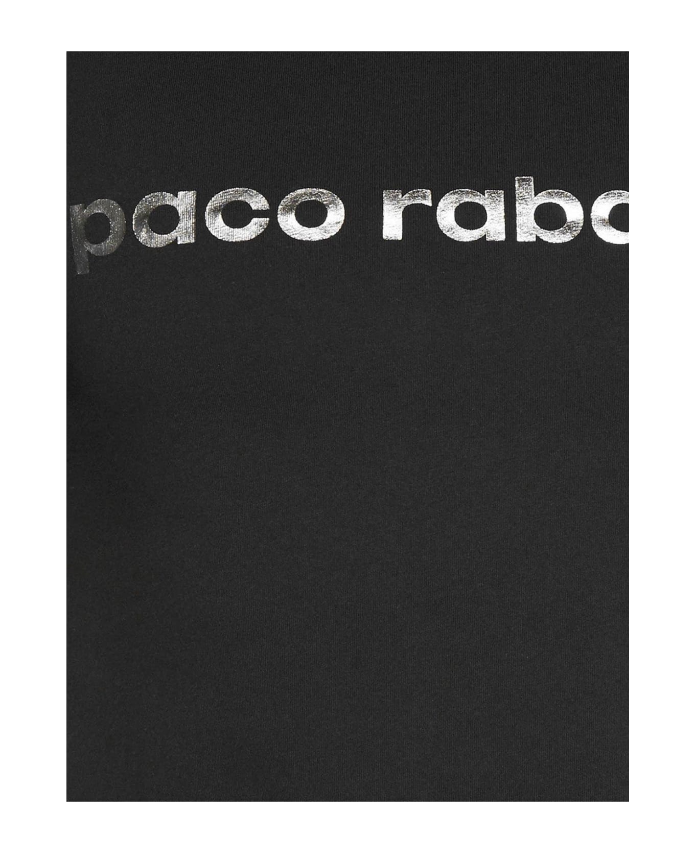 Paco Rabanne Logo Printed Crewneck T-shirt - NERO