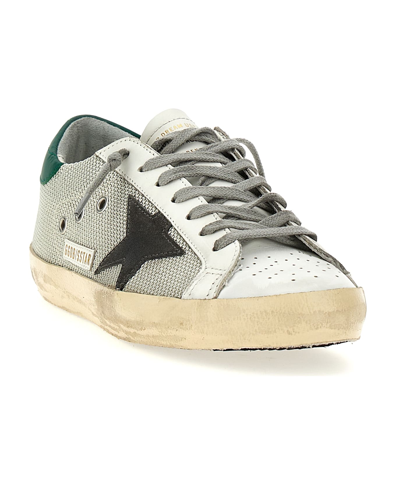 Golden Goose 'superstar' Sneakers - Light Silver/white/basalto Grey/green