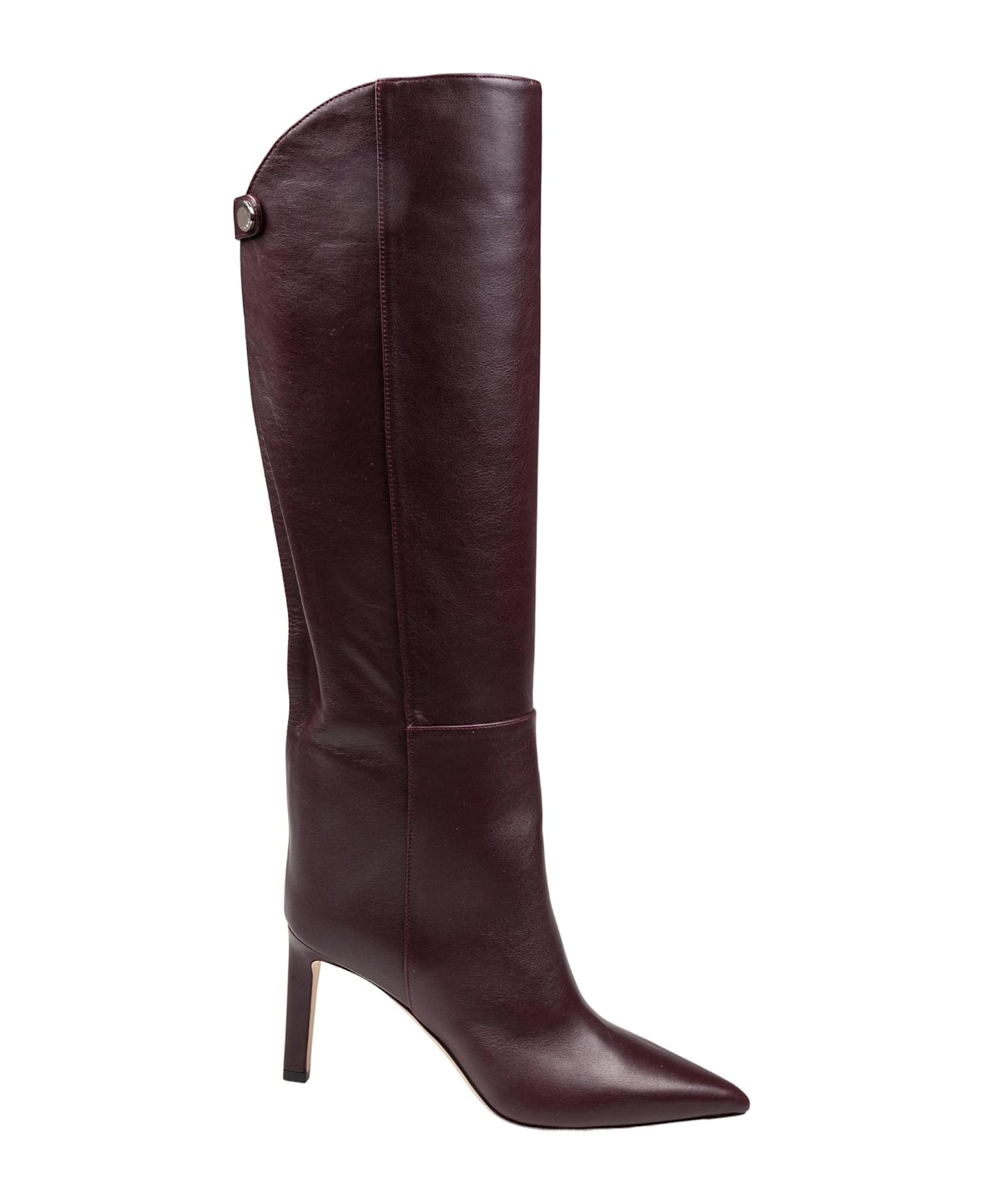 Jimmy Choo Alizze Ks 85 Boot In Deep Merlotleather - Deep Merlot