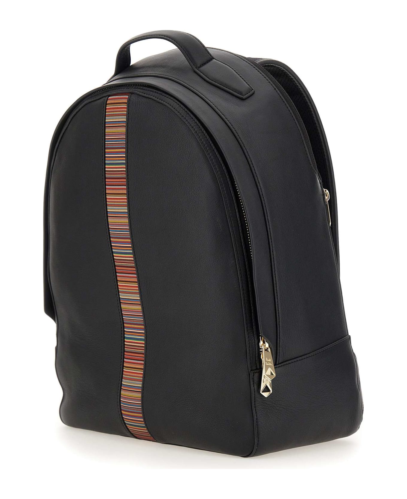 Paul Smith 'london' Leather Backpack - BLACK