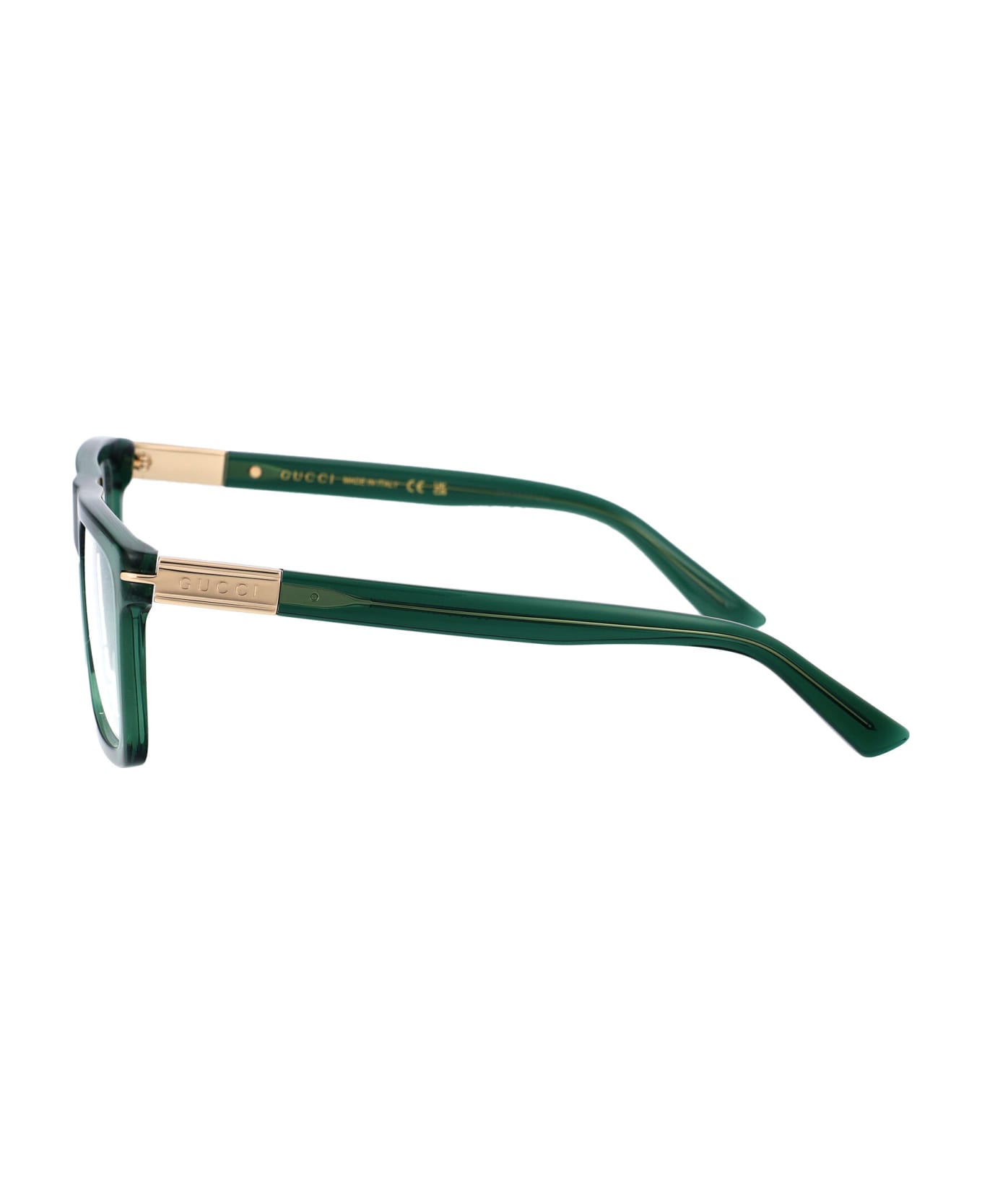 Gucci Eyewear Gg1504o Glasses - 003 GREEN GREEN TRANSPARENT アイウェア