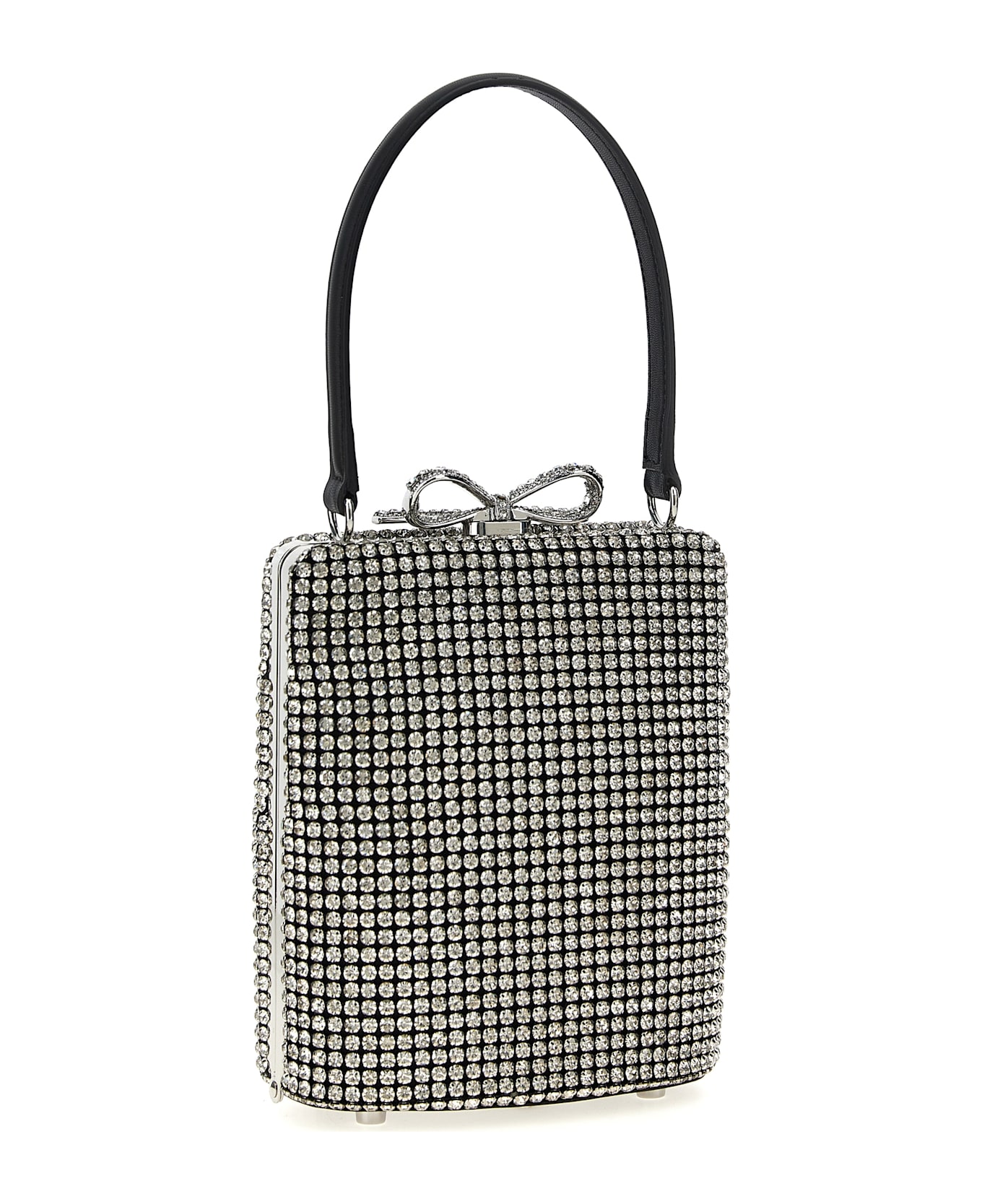 self-portrait 
silver Crystal Fishnet
 Handbag - Gray