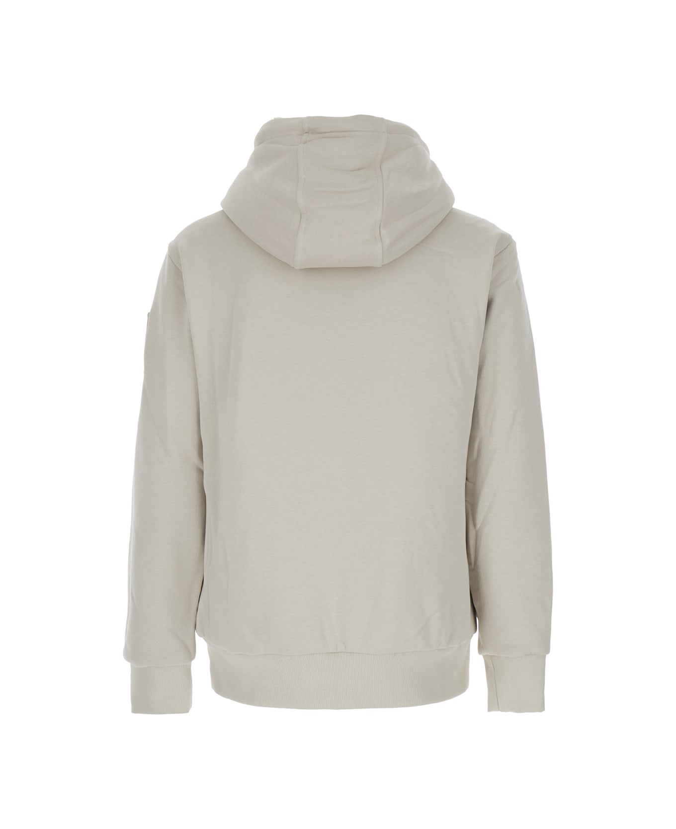 Moose Knuckles Beige Sweatshirt With Drawstring Hood In Cotton Blend Man - Beige