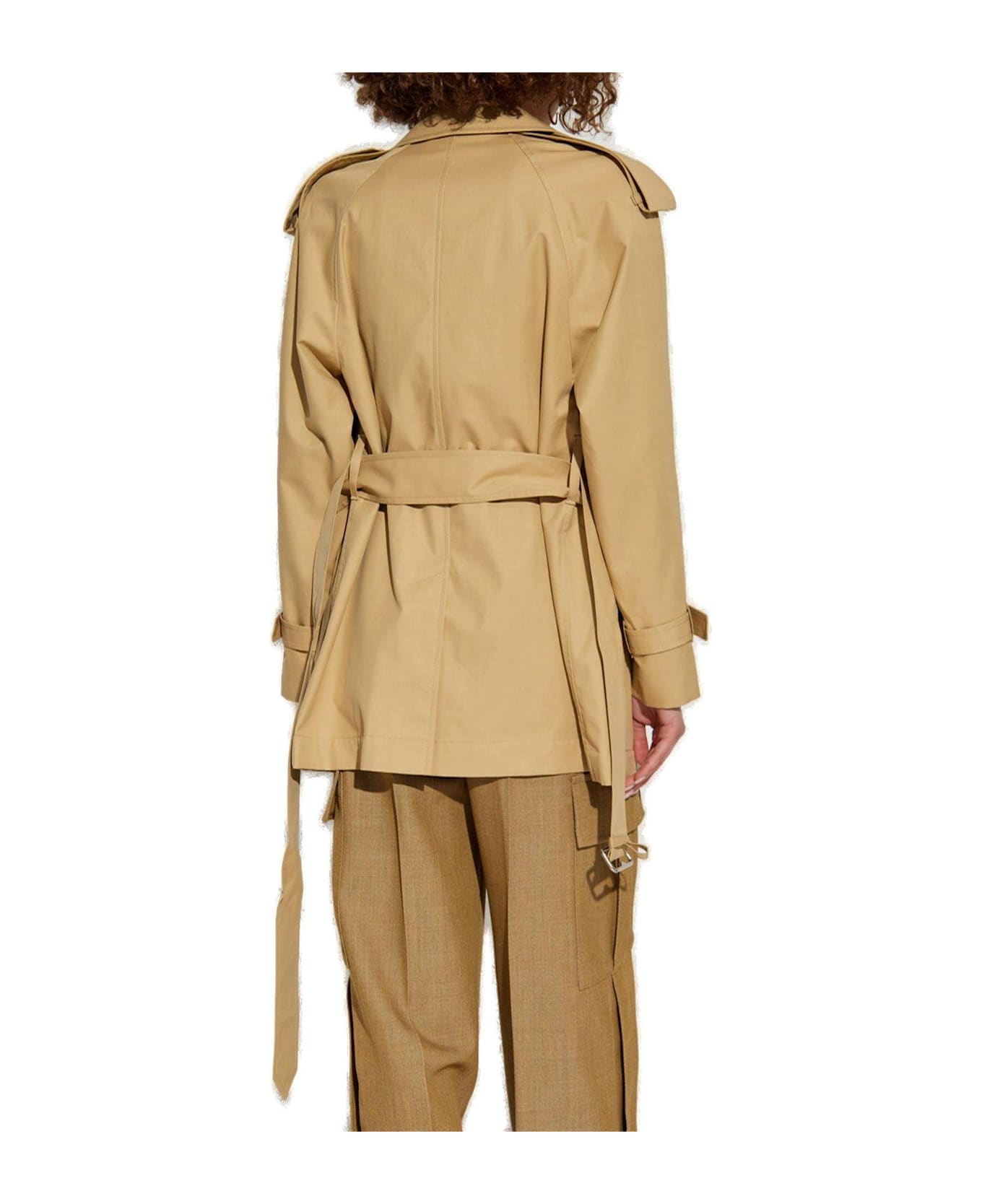 Burberry Belted Waist Trench Coat - Flax
