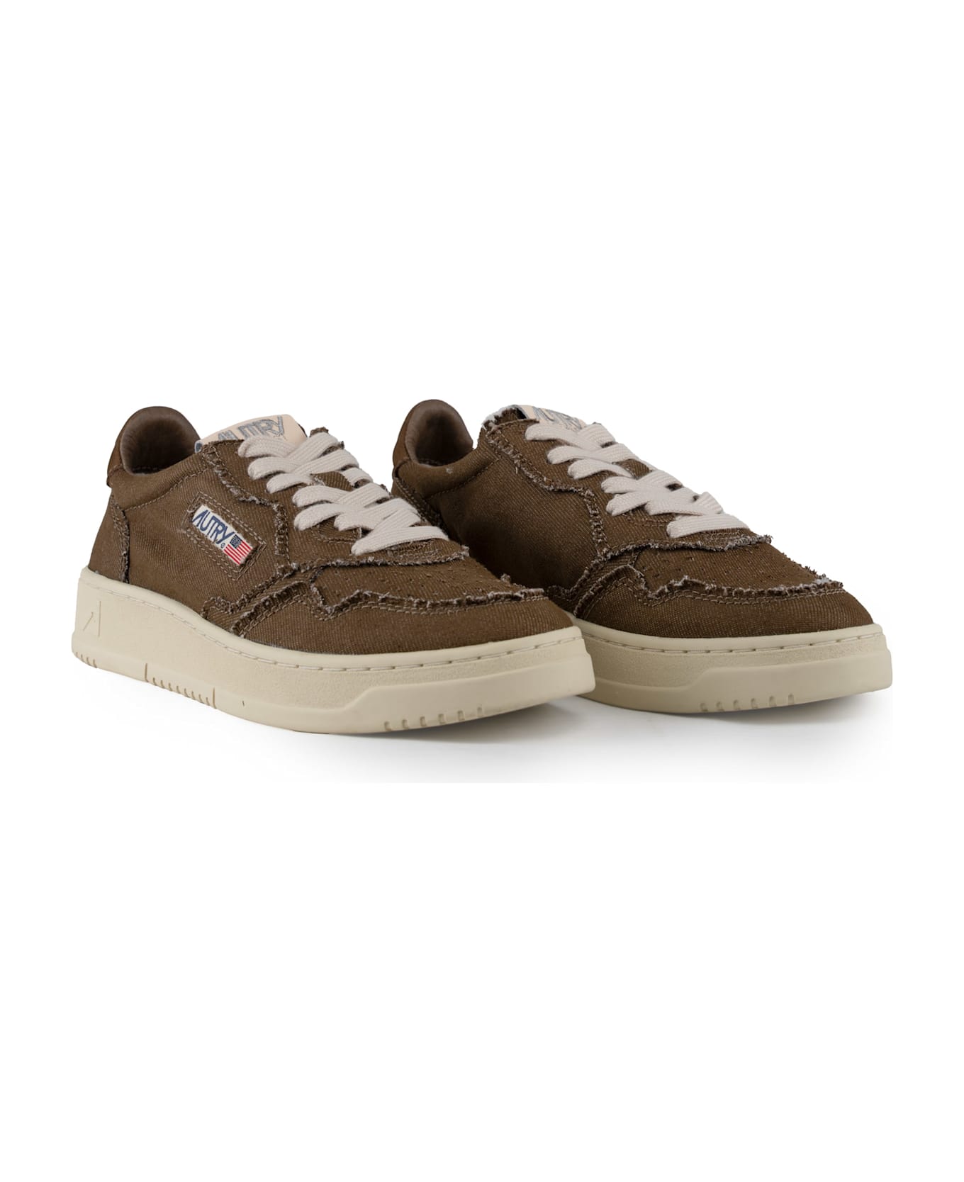 Autry Medalist Low Sneakers In Denim - Denim/denim sepia