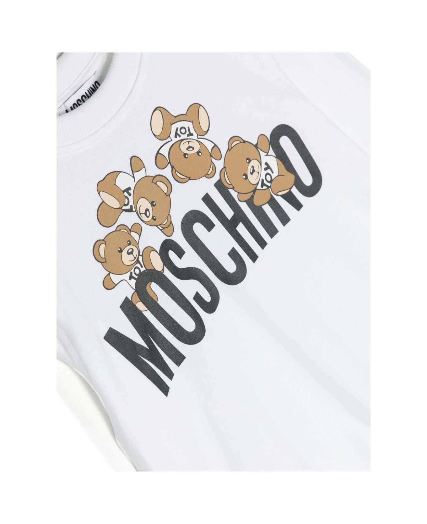 Moschino White Sweatshirt With Moschino Teddy Friends Print - White ニットウェア＆スウェットシャツ