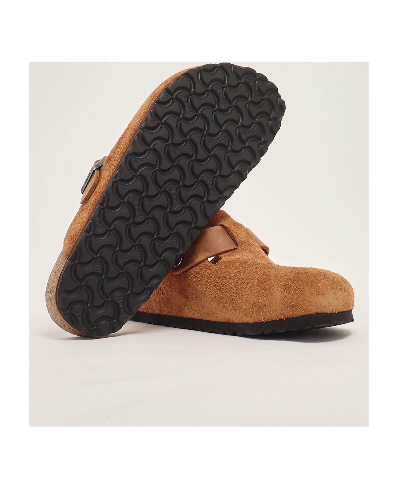 Birkenstock Boston Cognac Suede Leather Sandal - COGNAC