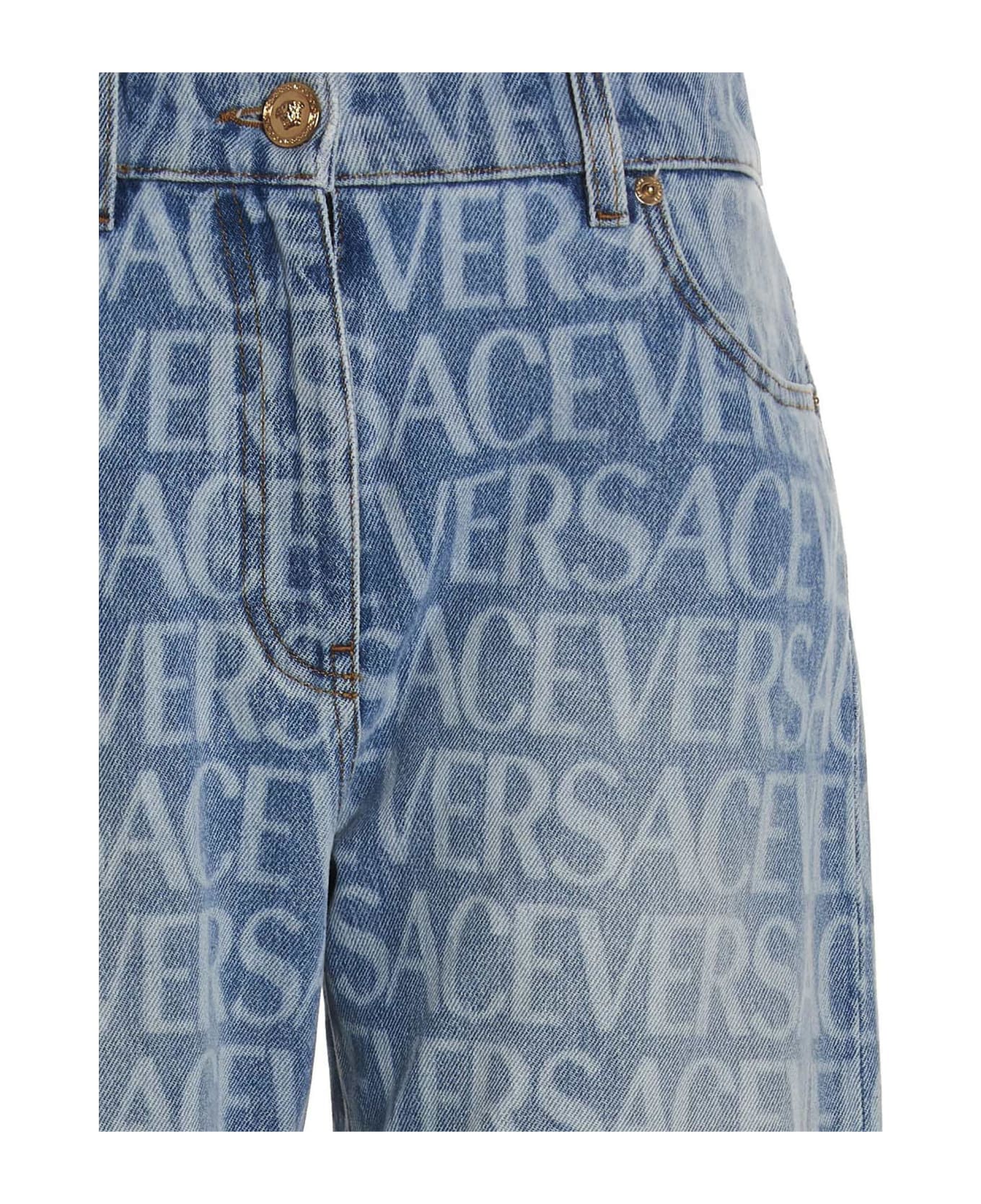 Versace Logo Jeans - Light Blue
