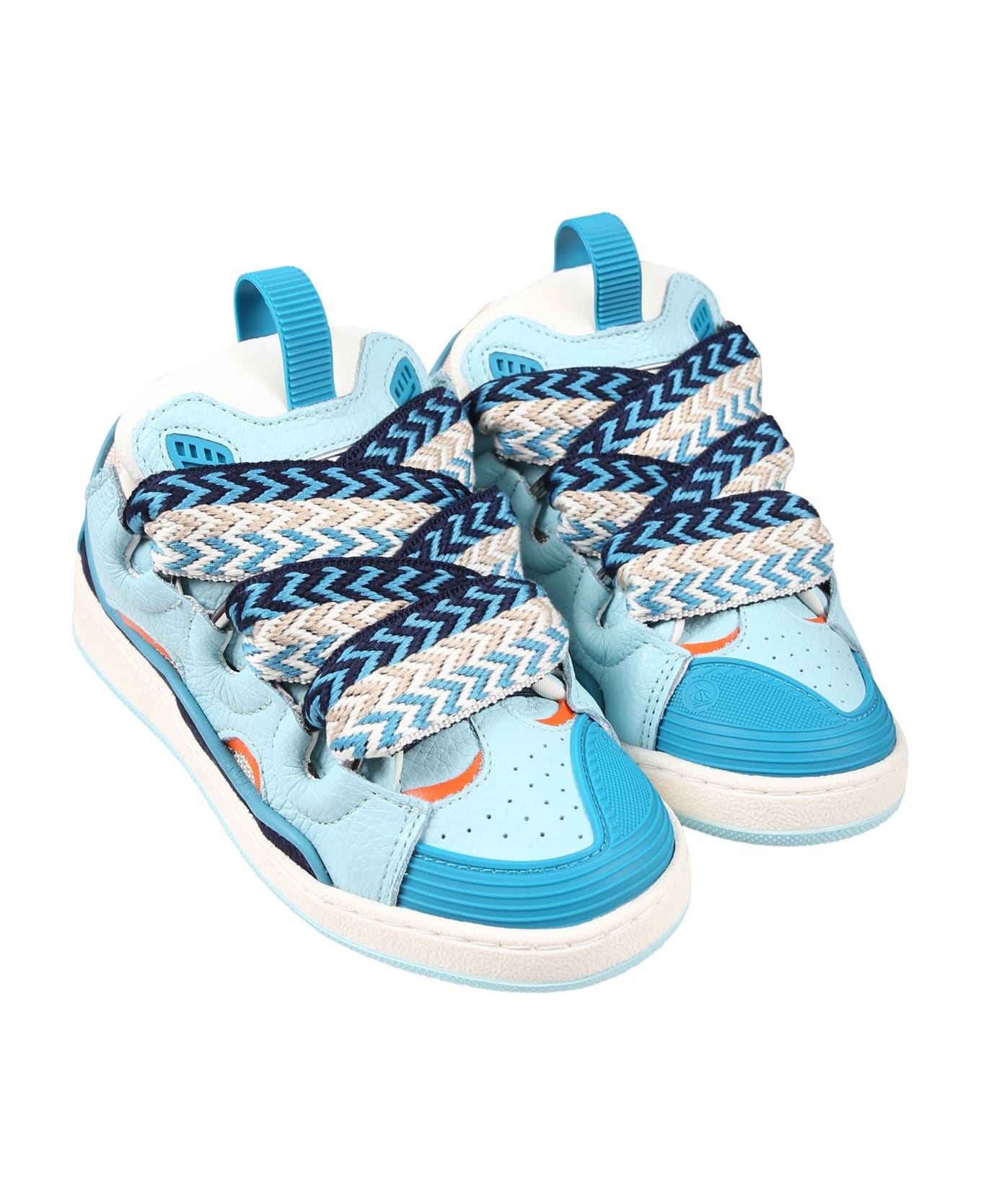 Lanvin Light Blue Sneakers For Boy - Blu シューズ