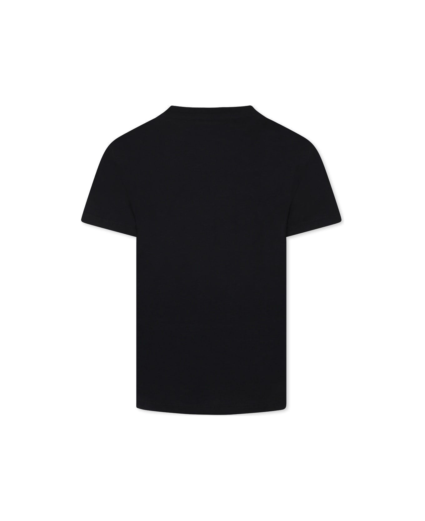 Balmain Black T-shirt For Kids With Logo - Black