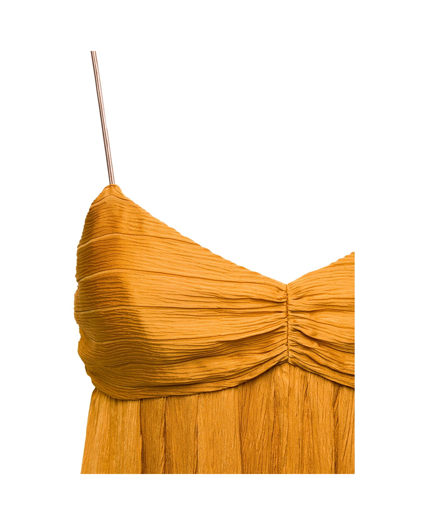 Forte_Forte Silk Viscose Creponne Pinstripe Slip Dress - Ambra