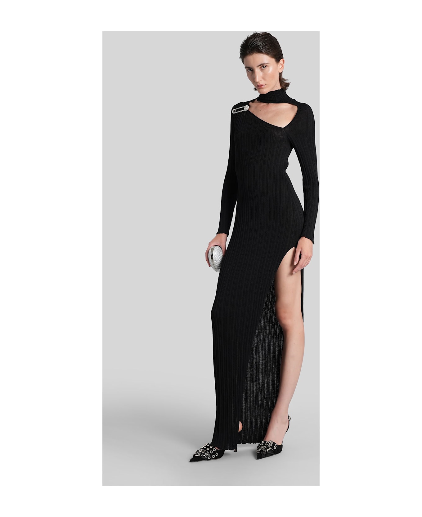 Giuseppe di Morabito Long Dress In Black Wool - black