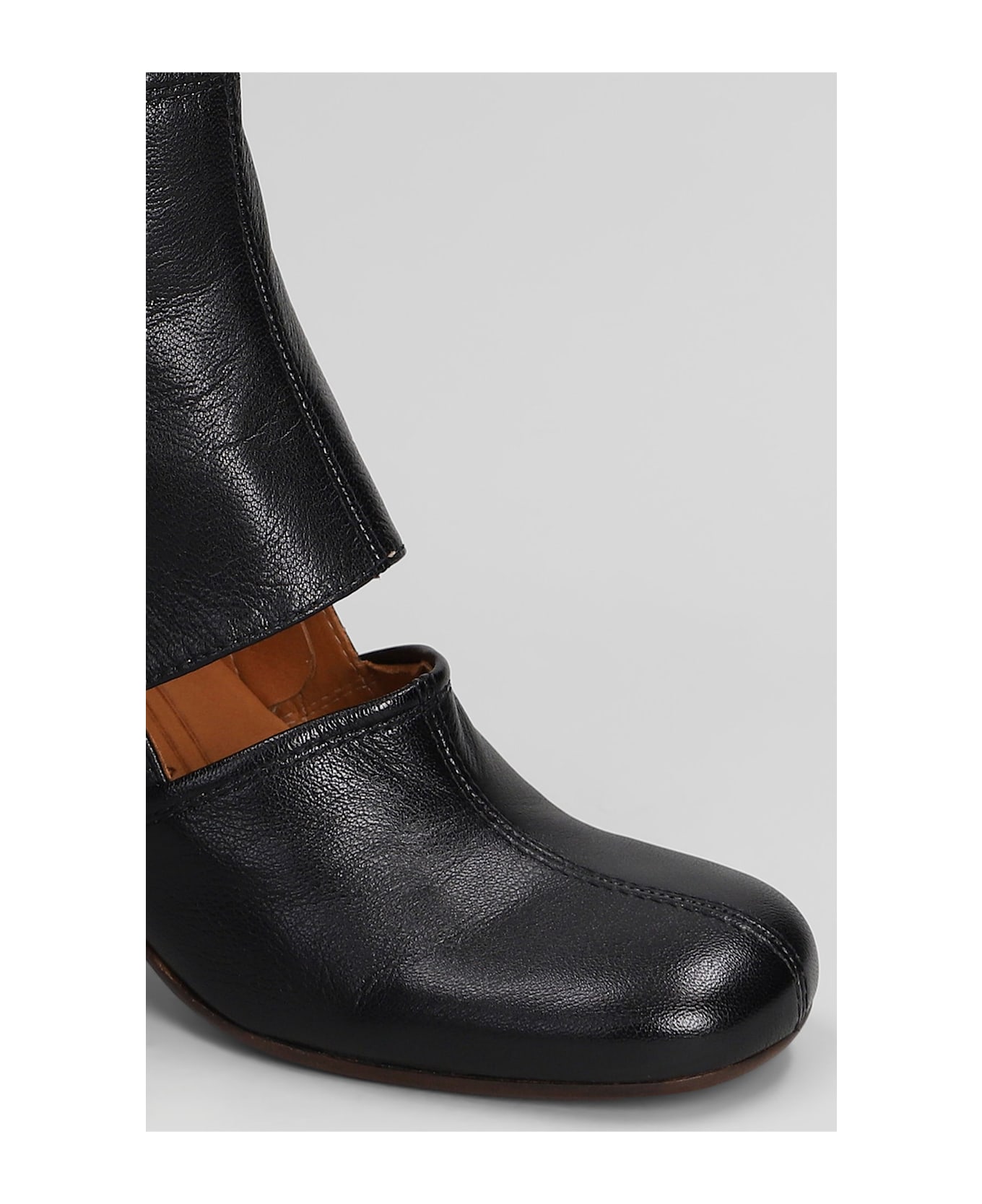 Chie Mihara Sonli High Heels Ankle Boots In Black Leather - black