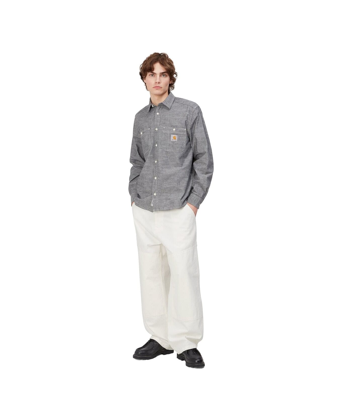 Carhartt Wip Wide Panel Off-white Trousers - Yellow Cream