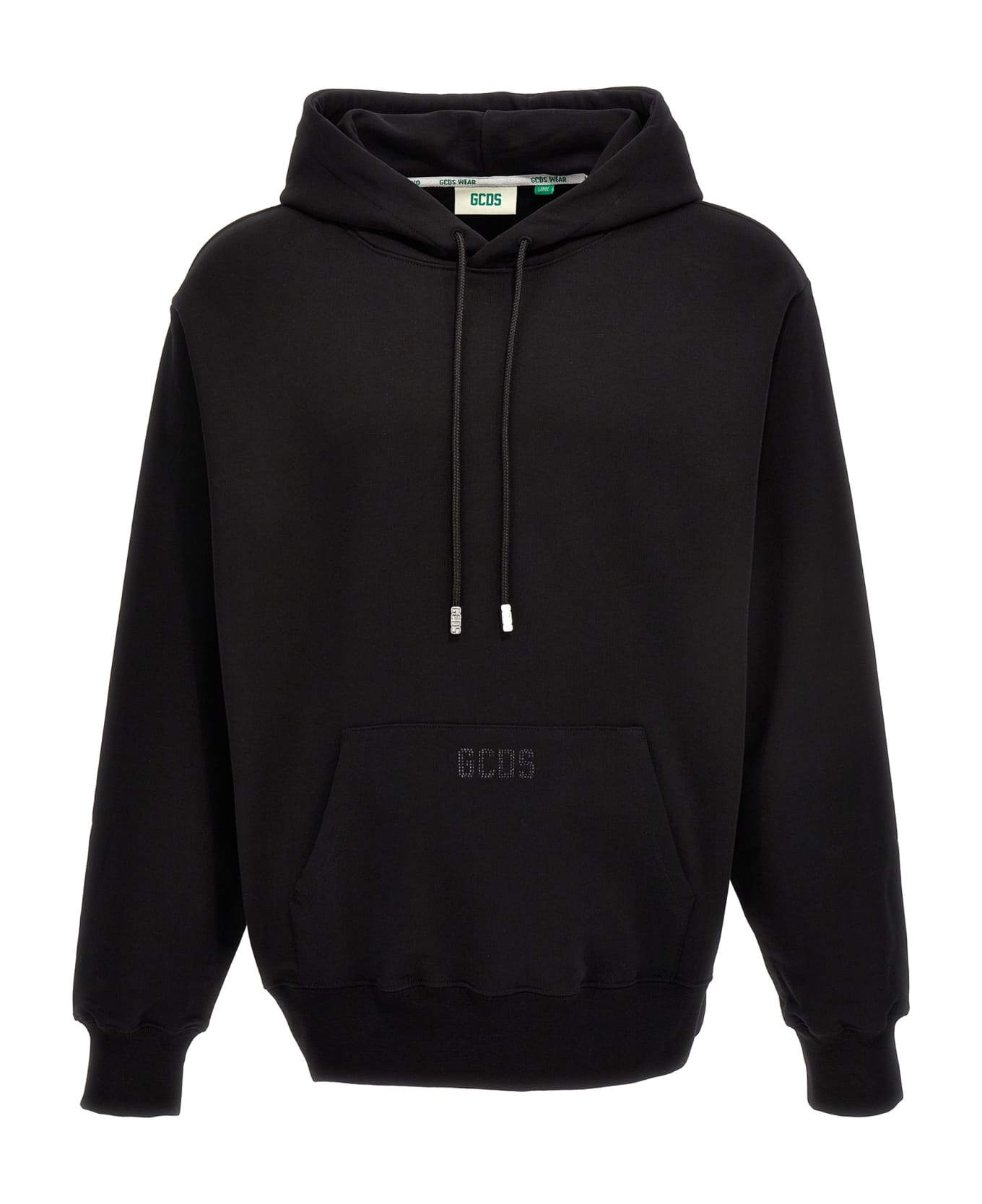 GCDS Sequin Logo Hoodie - Black   フリース