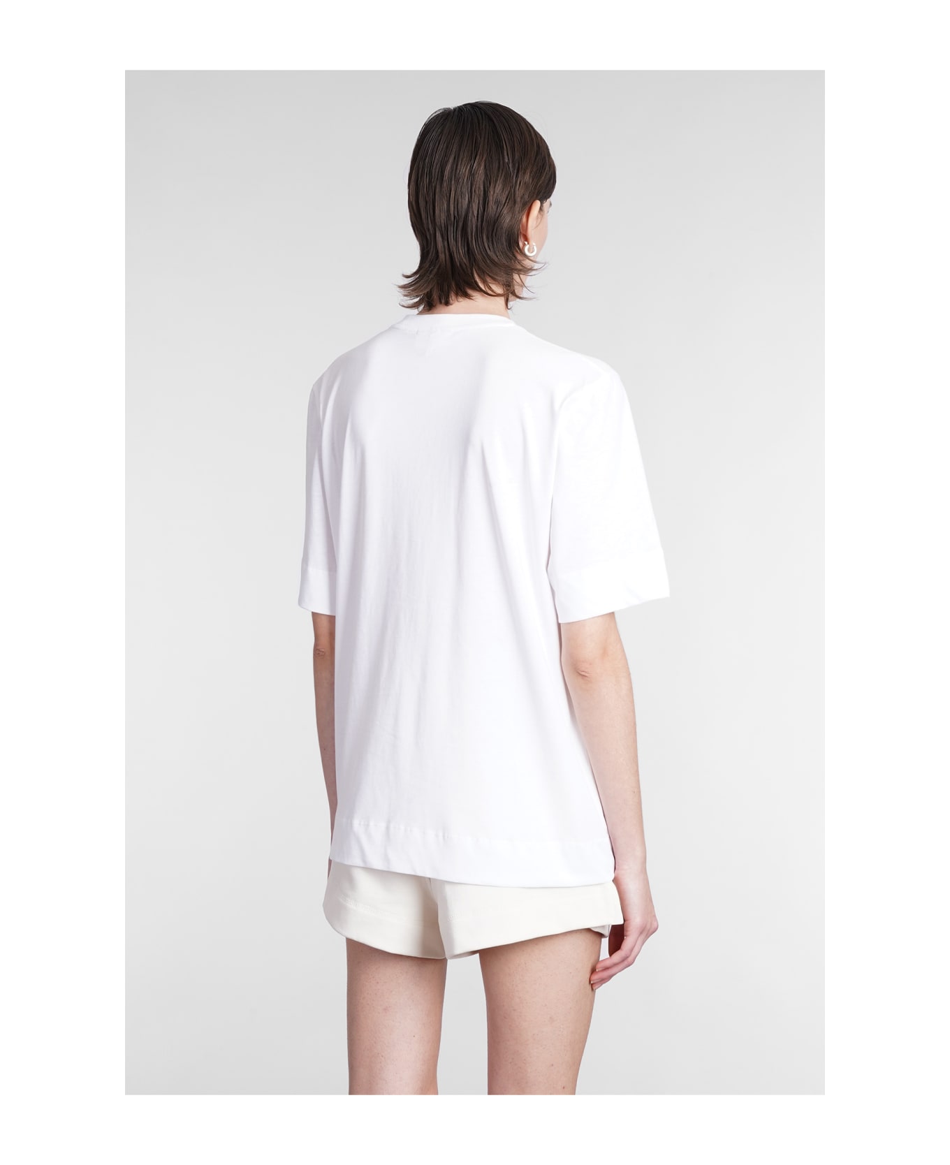 Ganni White Organic Cotton T-shirt - white