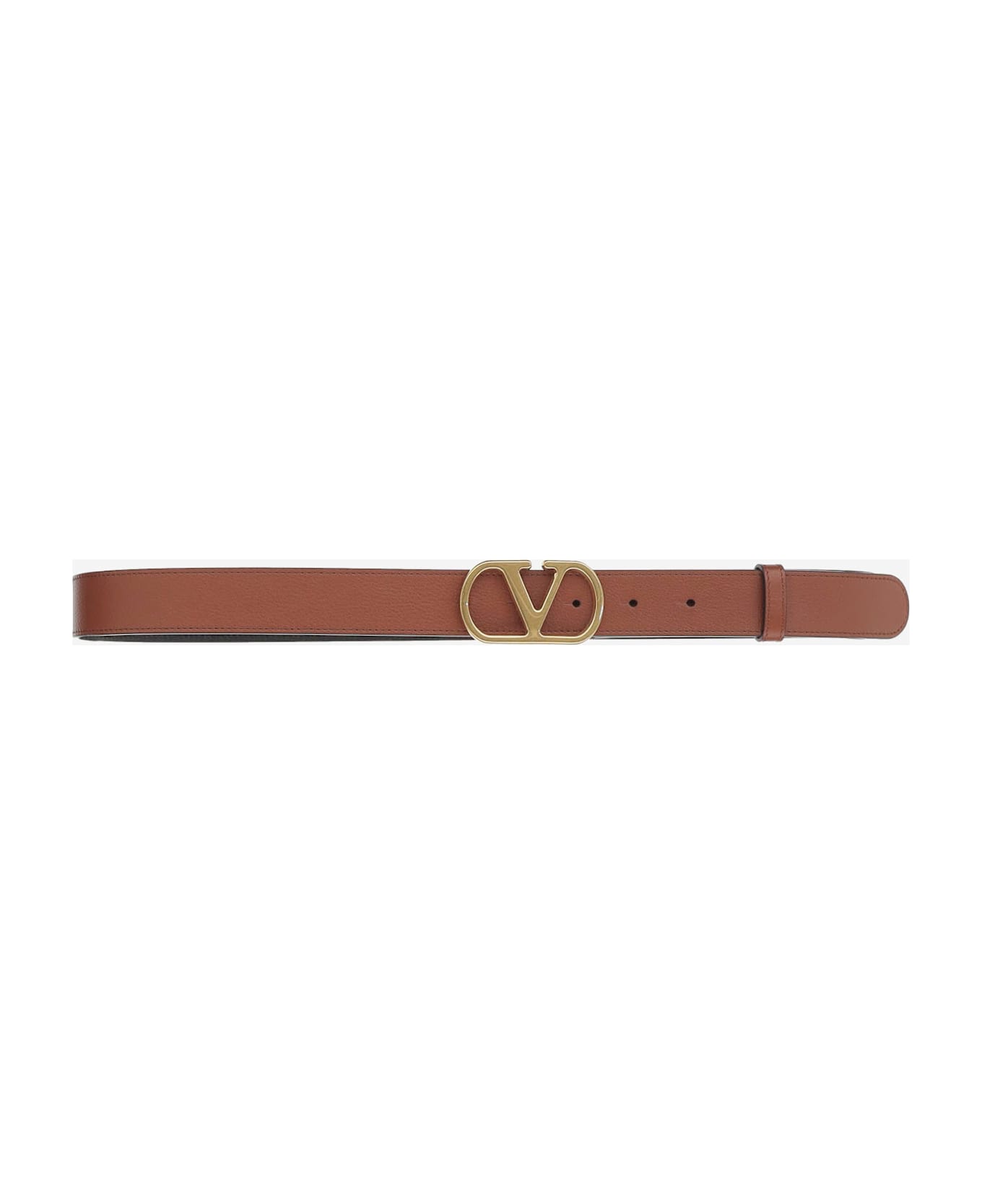 Valentino Garavani Vlogo Signature Belt - Deep Caramel