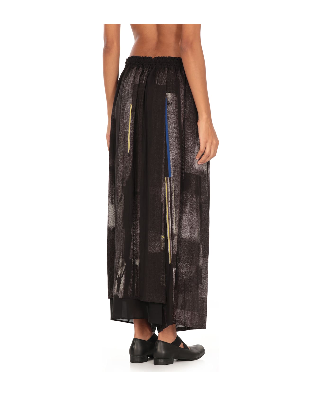 Y
s Pants With Geometric Pattern - Grey