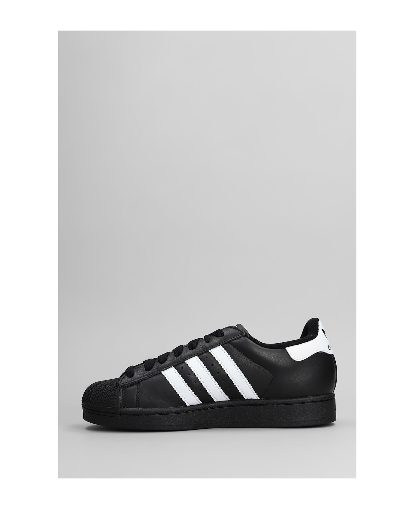 Adidas Superstar Ii Sneakers In Black Leather - black