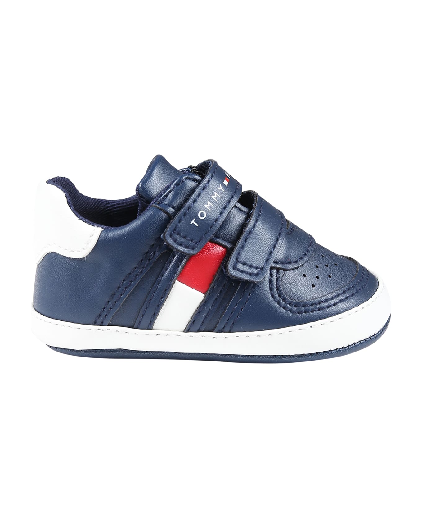 Tommy Hilfiger Blue Sneakers For Baby Boy With Logo - Blue シューズ