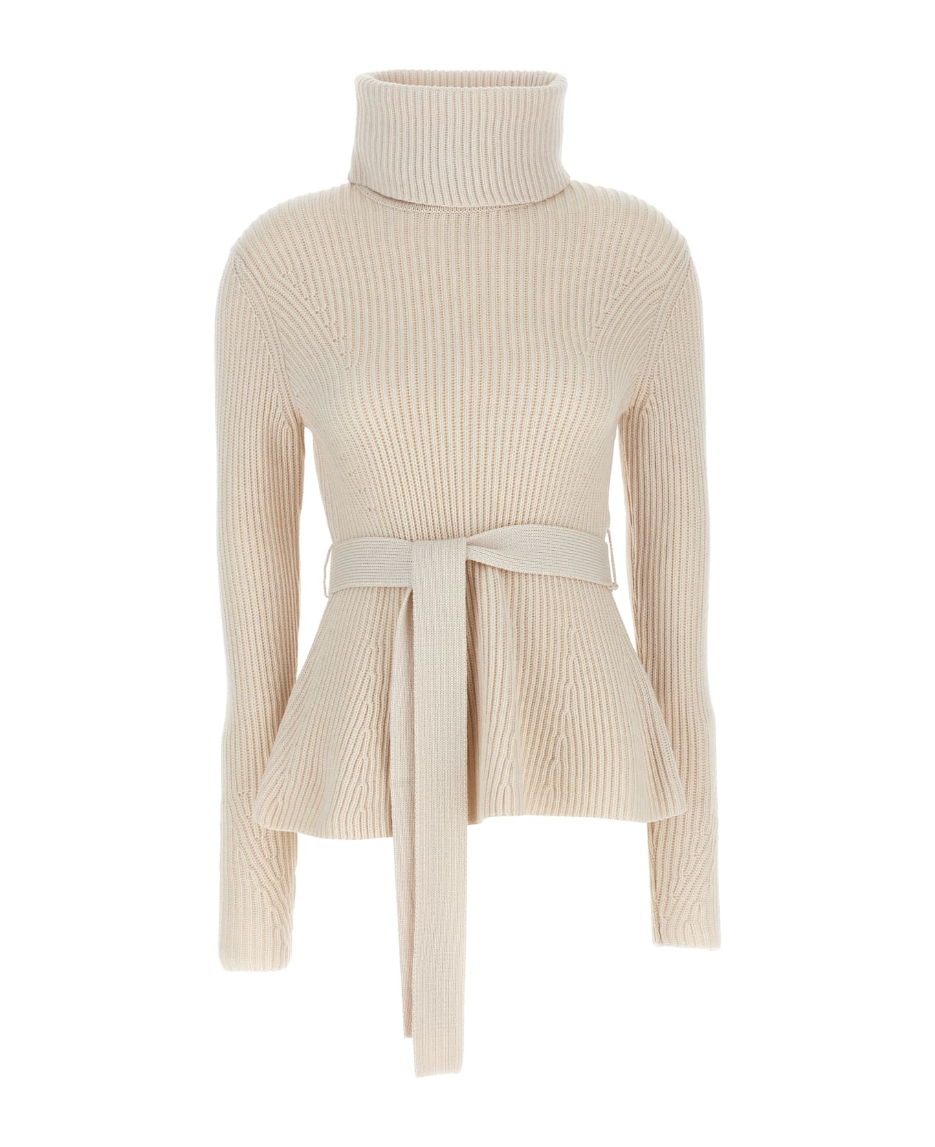 Zimmermann 'illustration Peplum' Sweater - Beige