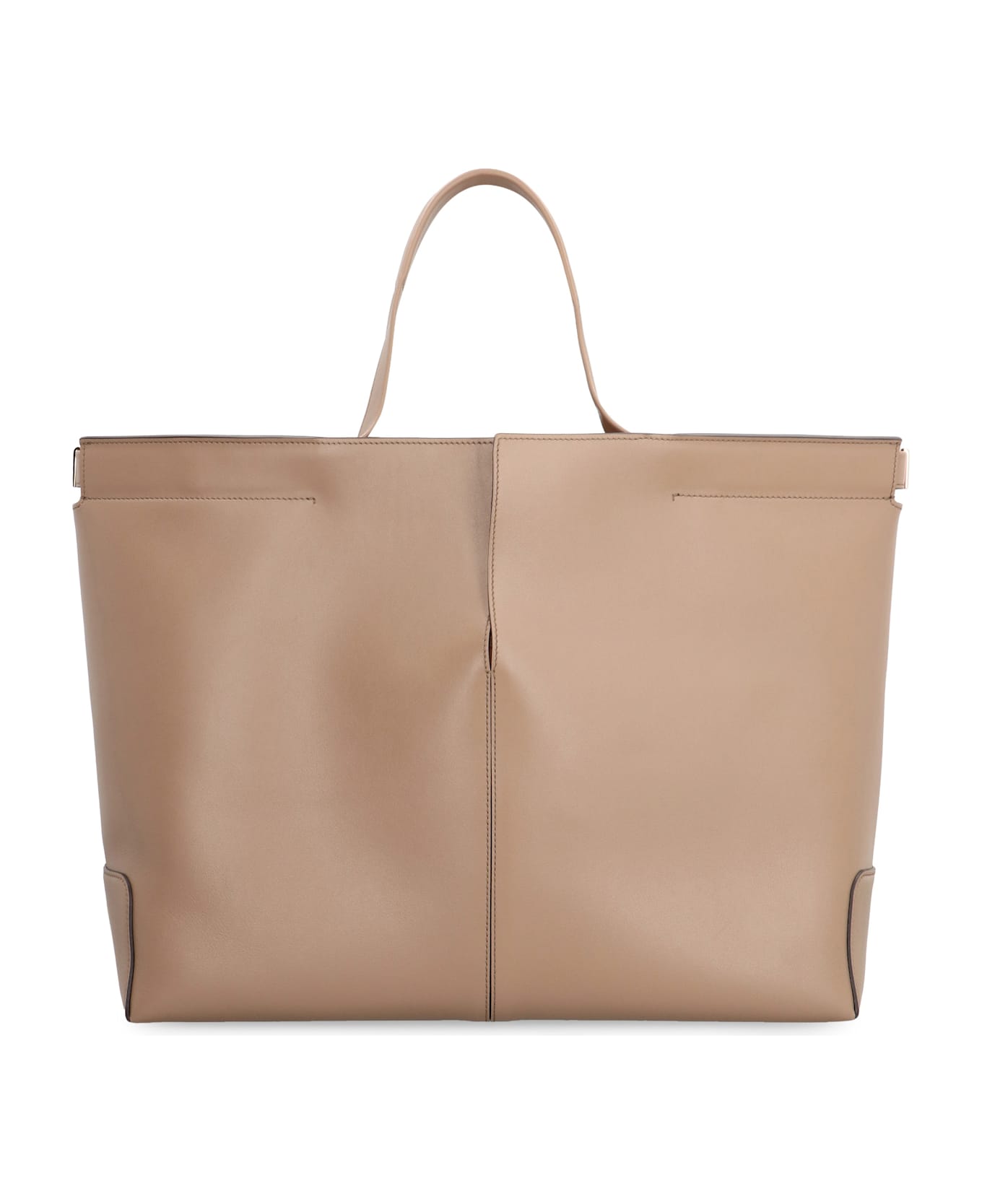 Tod
s Folio Leather Tote - brown