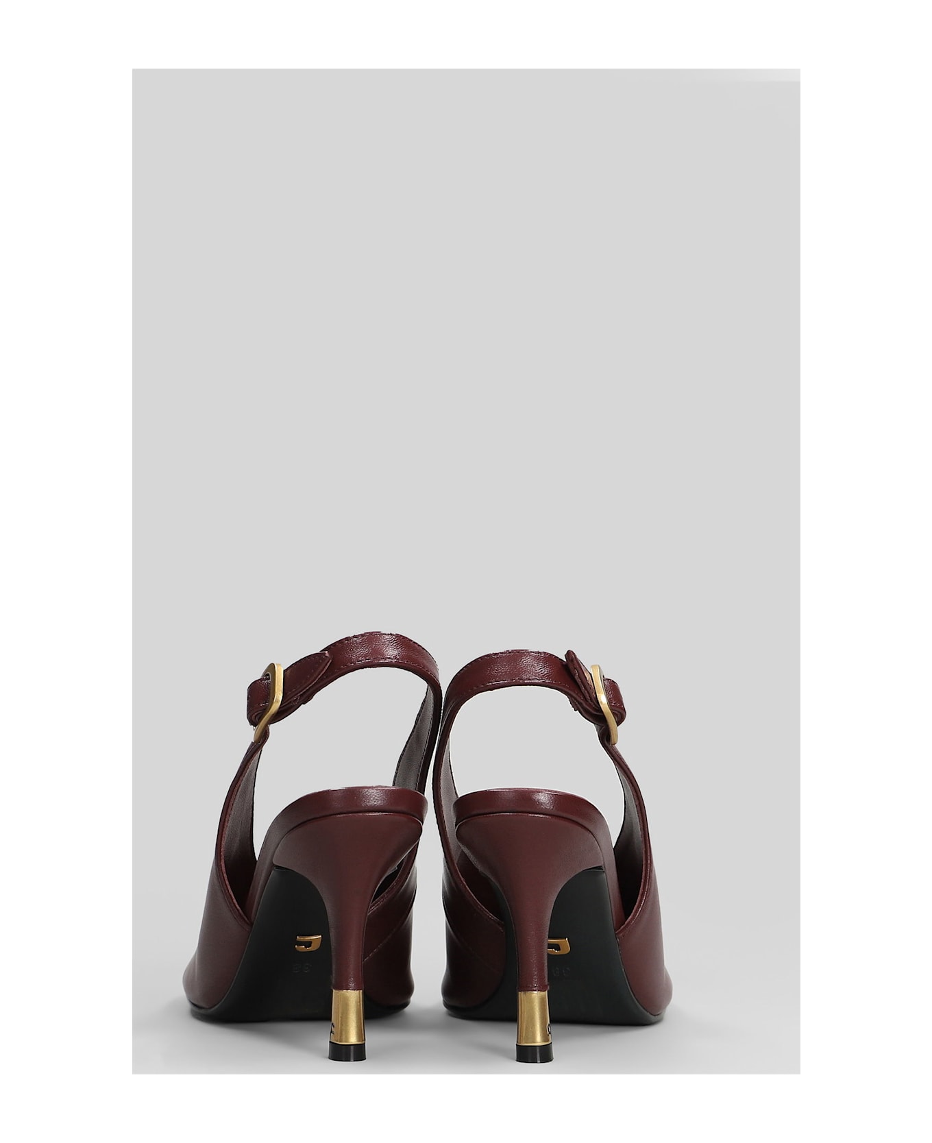 Lola Cruz Pumps In Bordeaux Leather - bordeaux