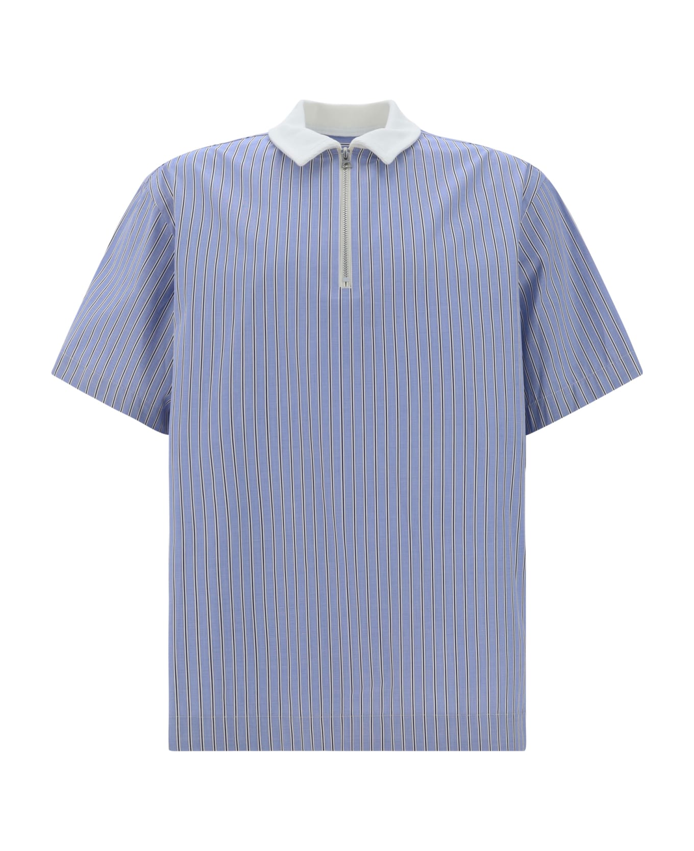Sacai Polo Shirt - L/blue Stripe ポロシャツ