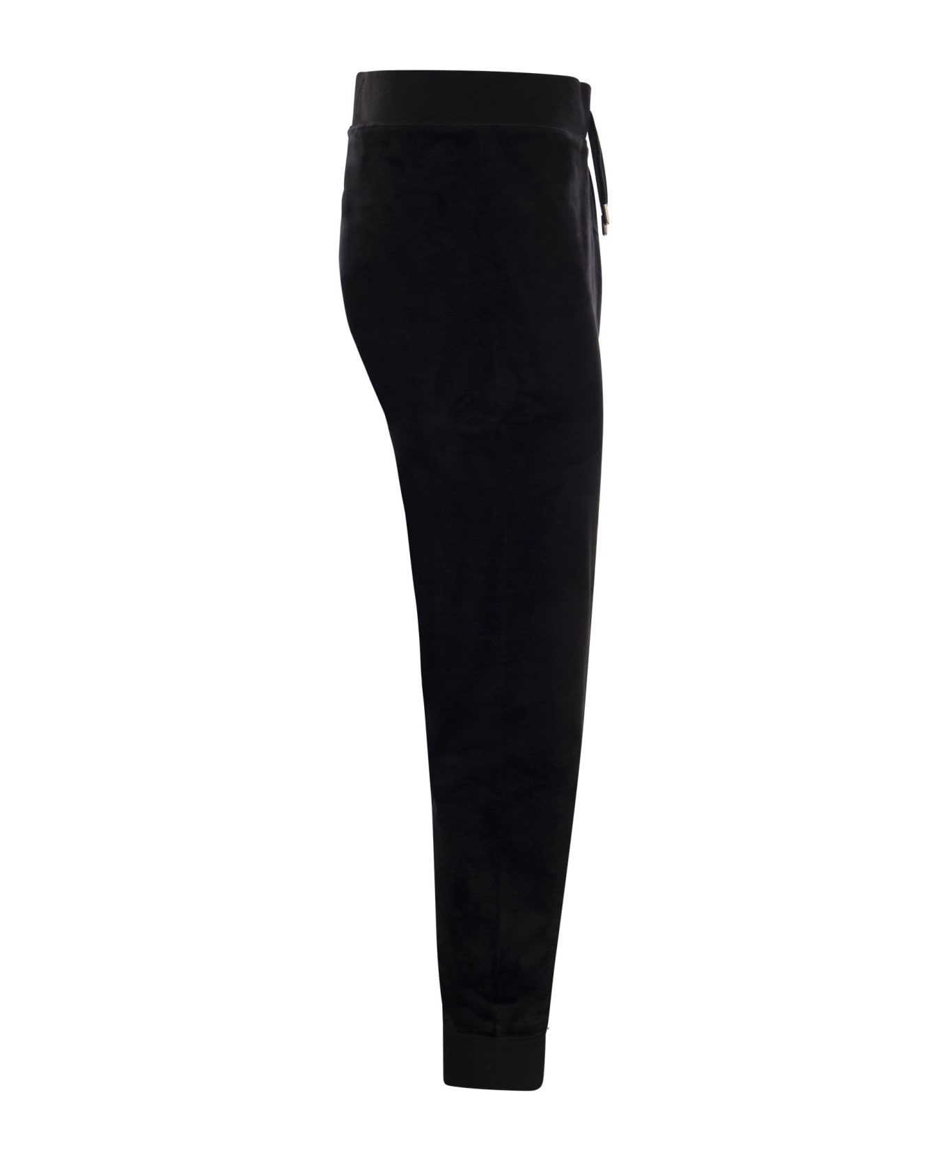 Juicy Couture Cotton Velvet Trousers - Black
