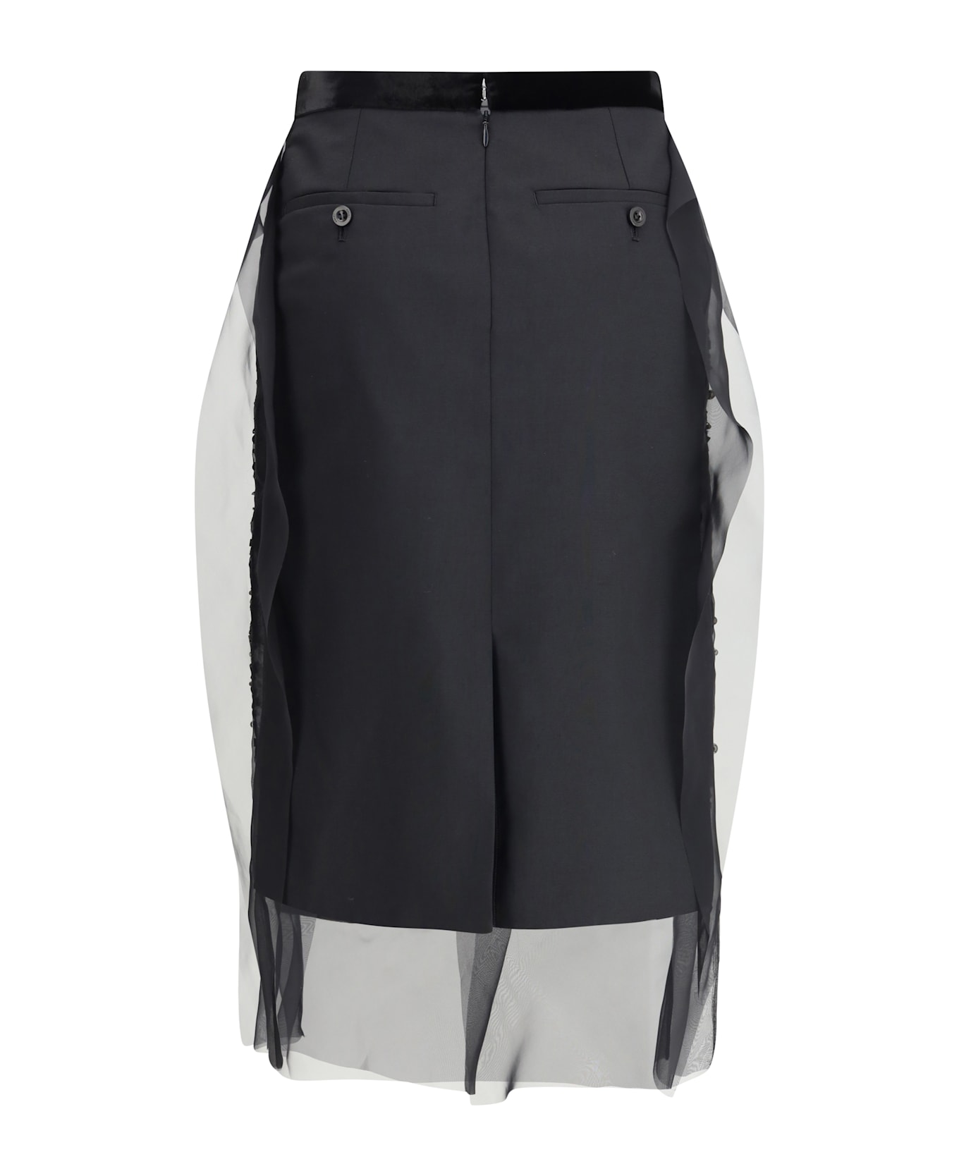 Sacai Sequin Embroidery Skirt
